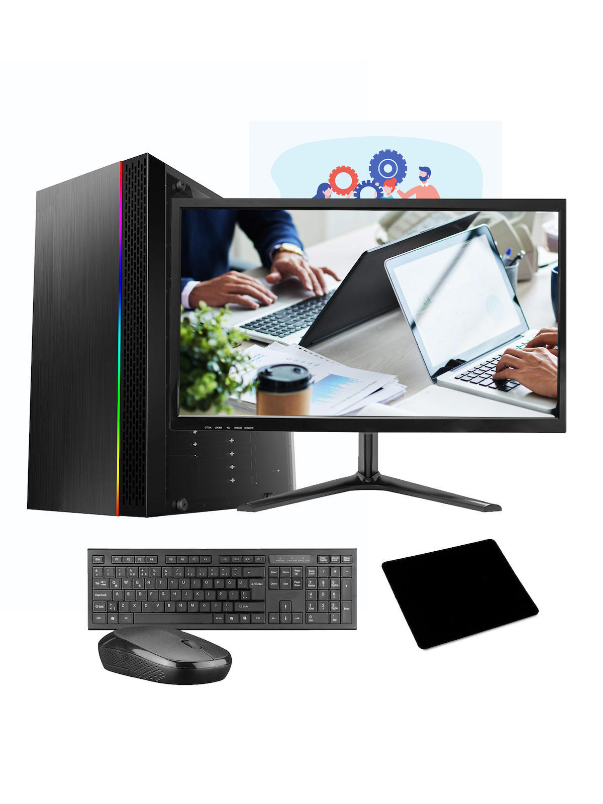 Ramtech Workforce OF710-281 Harici Radeon R5 230 Ekran Kartlı AMD Ryzen 9 i7-10700F 16 GB Ram DDR4 256 GB SSD Mid Tower
 FreeDos Masaüstü Bilgisayar