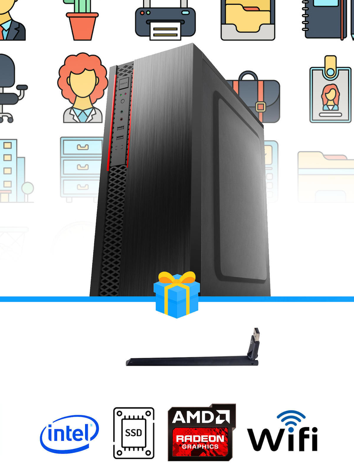 Ramtech Workforce OF510-018 Harici Radeon R5 230 Ekran Kartlı AMD Ryzen 9 i5 10400F 16 GB Ram DDR4 512 GB SSD Mid Tower
FreeDos Masaüstü Bilgisayar
