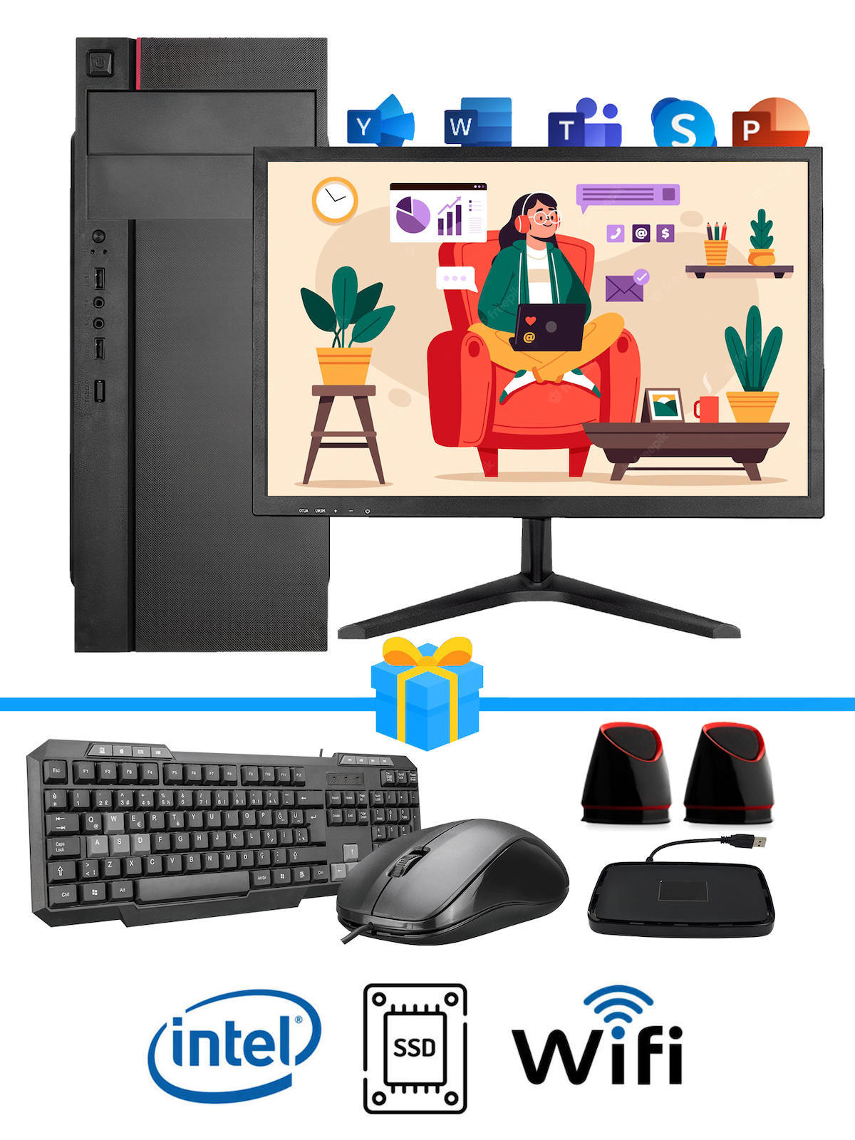 Ramtech Workforce WF214 AMD Ryzen 9 i3 10100 8 GB Ram DDR4 256 GB SSD Mid Tower
FreeDos Masaüstü Bilgisayar
