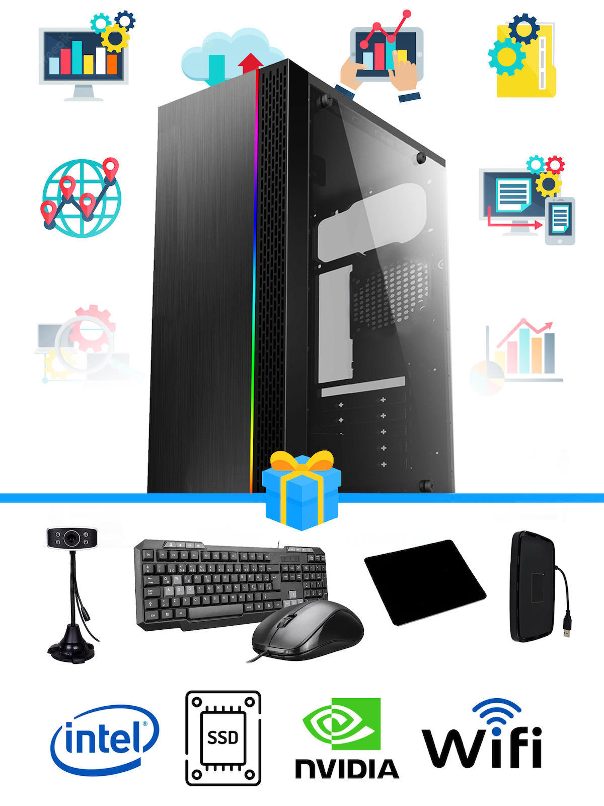 Ramtech Workforce WF315 Harici GeForce GT 740 Ekran Kartlı AMD Ryzen 9 X5660 32 GB Ram DDR3 256 GB SSD Mid Tower
 FreeDos Masaüstü Bilgisayar