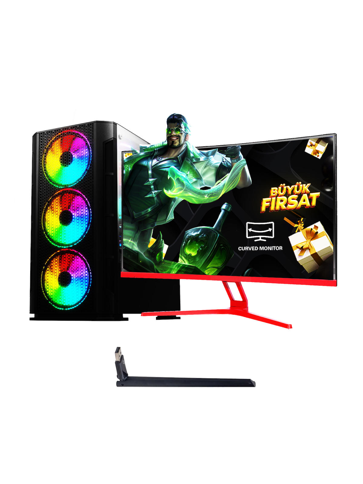 Ramtech BF580 Plus Harici Radeon RX 580 Ekran Kartlı AMD Ryzen 9 2600 16 GB Ram DDR3 1 TB SSD Mid Tower
 FreeDos Masaüstü Bilgisayar