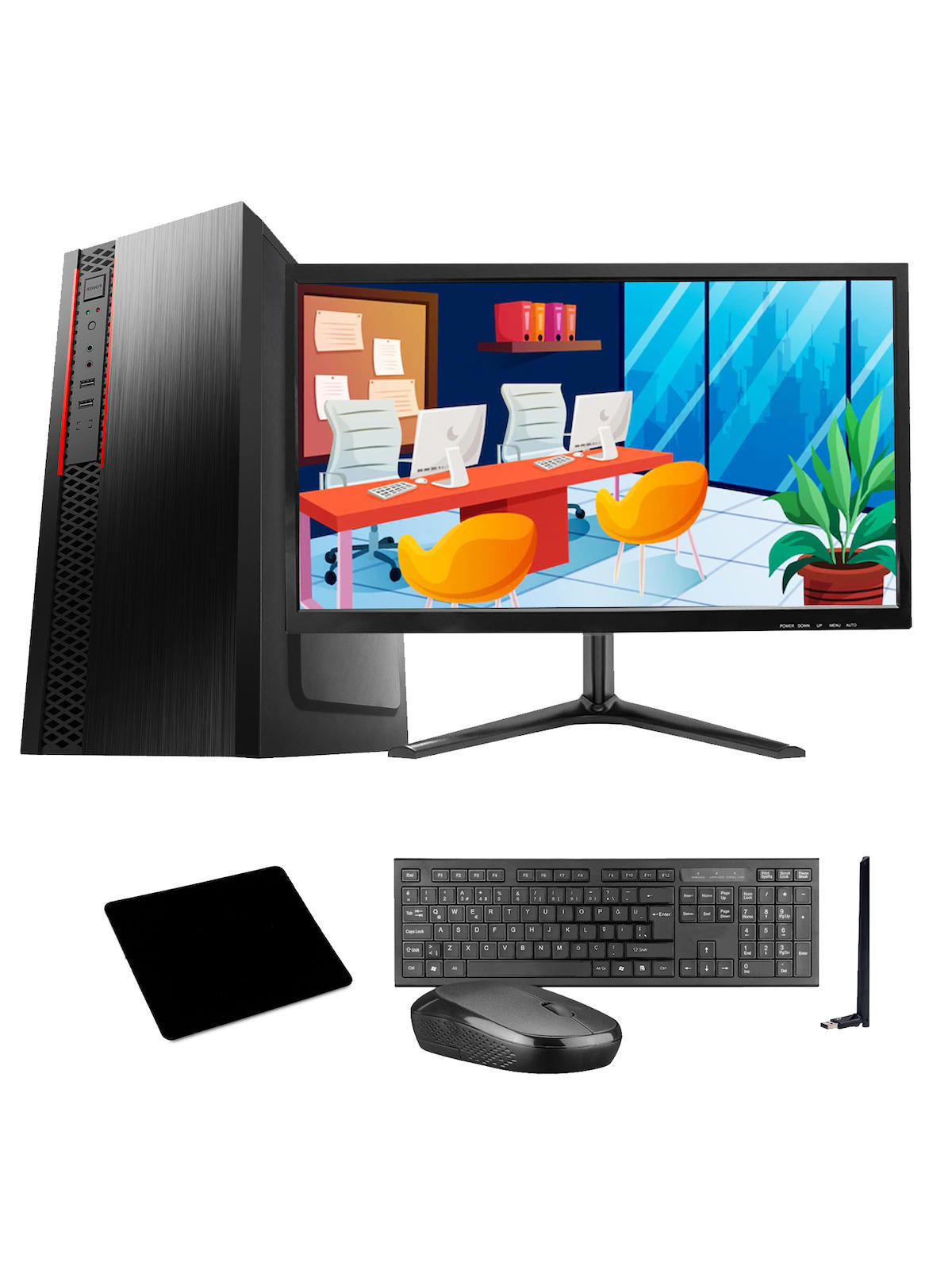 Ramtech Workforce OF510-034 Harici Radeon R5 230 Ekran Kartlı AMD Ryzen 9 i5 10400F 16 GB Ram DDR4 128 GB SSD Mid Tower
FreeDos Masaüstü Bilgisayar