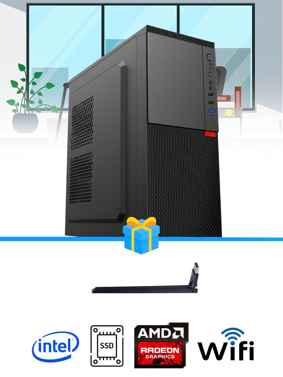 Ramtech Workforce OF710-268 Harici Radeon R5 230 Ekran Kartlı AMD Ryzen 9 i7-10700F 16 GB Ram DDR4 128 GB SSD Mid Tower
 FreeDos Masaüstü Bilgisayar