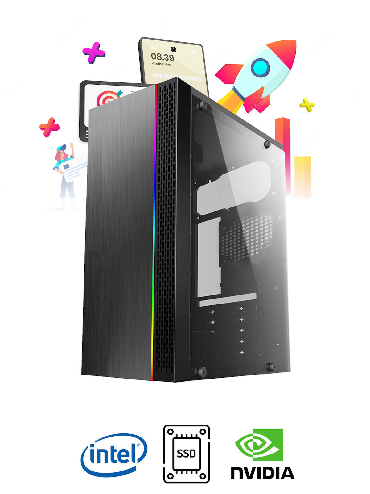 Ramtech Workforce WF321 AMD Ryzen 9 X5670 32 GB Ram DDR3 256 GB SSD Mid Tower
 FreeDos Masaüstü Bilgisayar