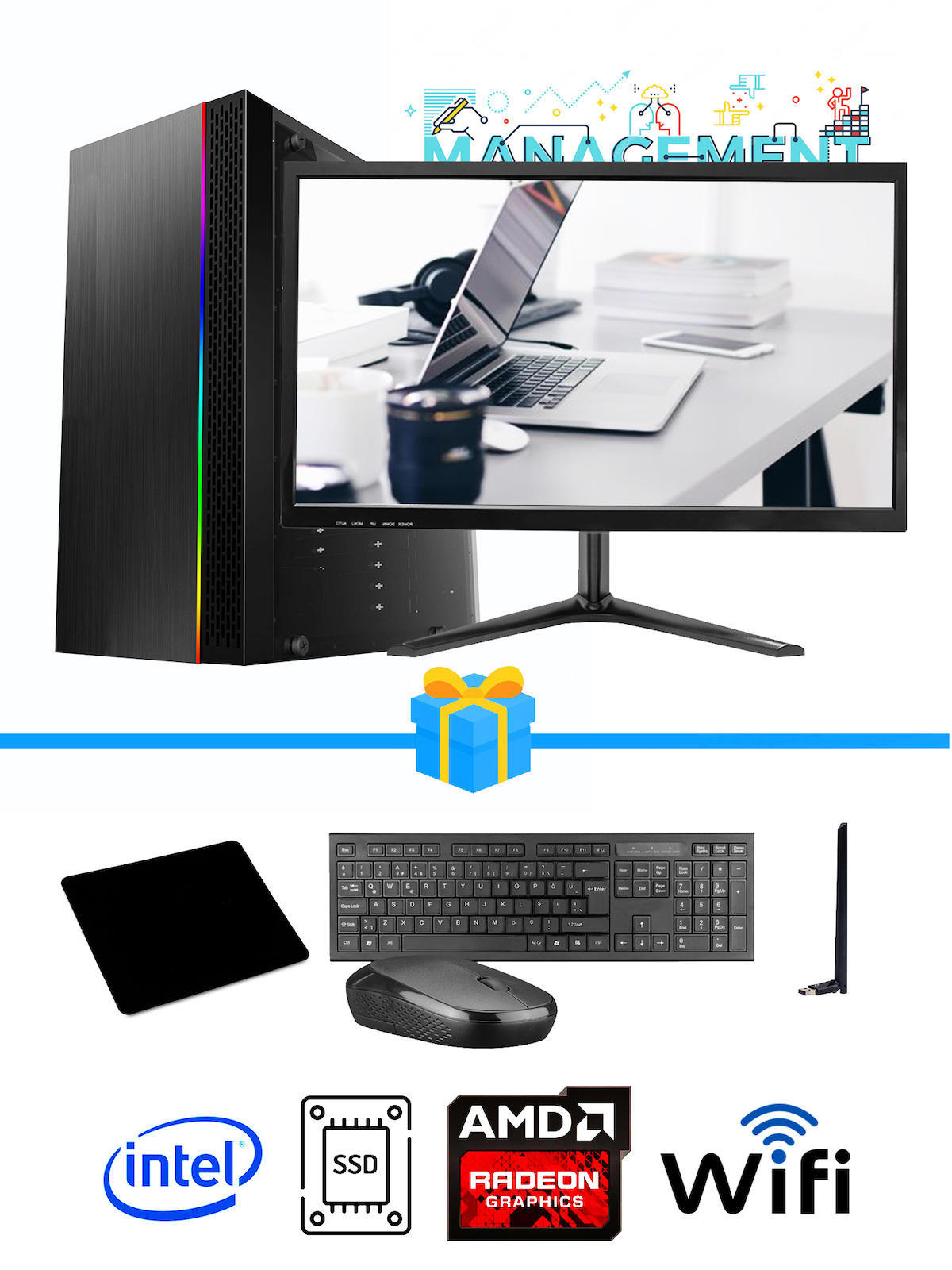 Ramtech Workforce OF710-274 Harici Radeon R5 230 Ekran Kartlı AMD Ryzen 9 i7-10700F 16 GB Ram DDR4 128 GB SSD Mid Tower
FreeDos Masaüstü Bilgisayar