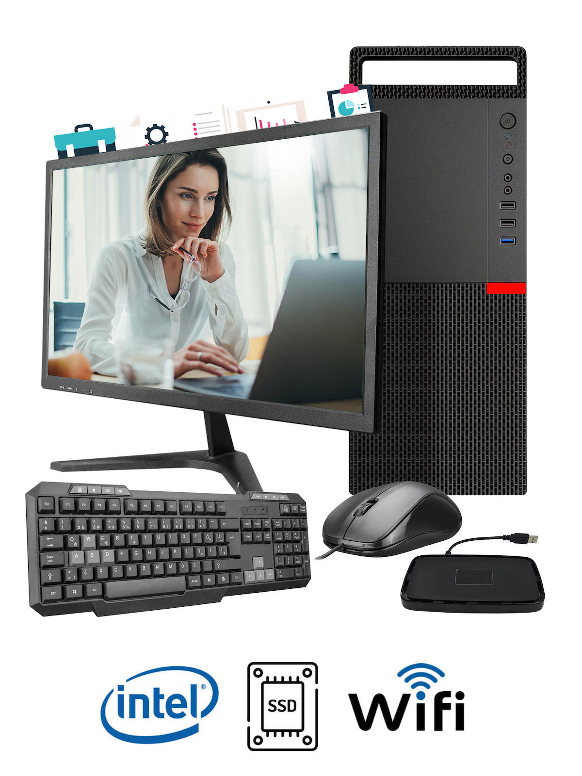 Ramtech Workforce WF164 AMD Ryzen 9 i5 650 4 GB Ram DDR3 256 GB SSD Mid Tower
 FreeDos Masaüstü Bilgisayar