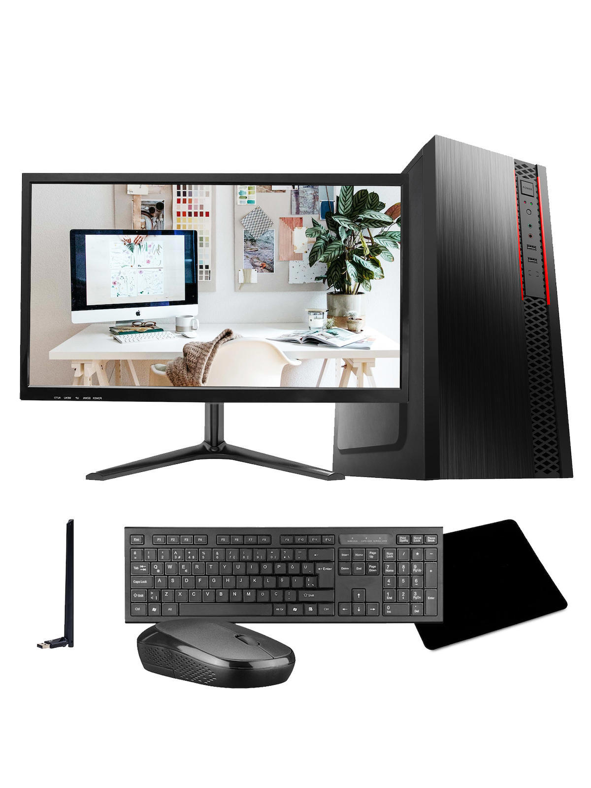 Ramtech Workforce OF510-040 Harici Radeon R5 230 Ekran Kartlı AMD Ryzen 9 i5 10400F 16 GB Ram DDR4 128 GB SSD Mid Tower
 FreeDos Masaüstü Bilgisayar