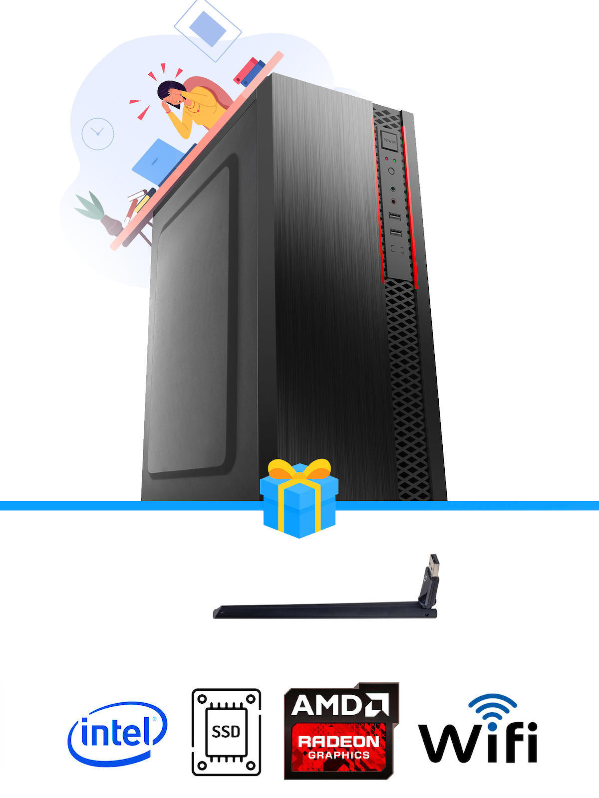Ramtech Workforce OF510-006 Harici Radeon R5 230 Ekran Kartlı AMD Ryzen 9 i5 10400F 16 GB Ram DDR4 512 GB SSD Mid Tower
FreeDos Masaüstü Bilgisayar