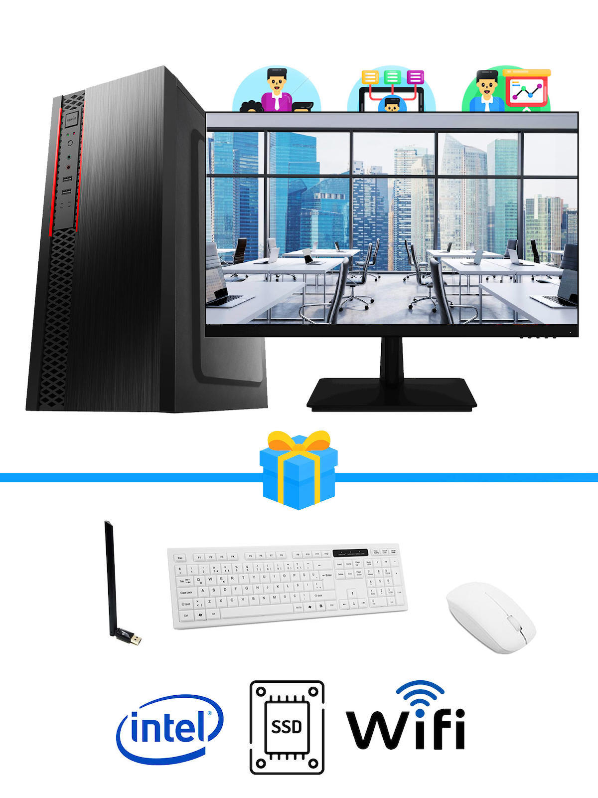 Ramtech Workforce WF436 AMD Ryzen 9 2600 16 GB Ram DDR3 256 GB SSD Mid Tower
 FreeDos Masaüstü Bilgisayar