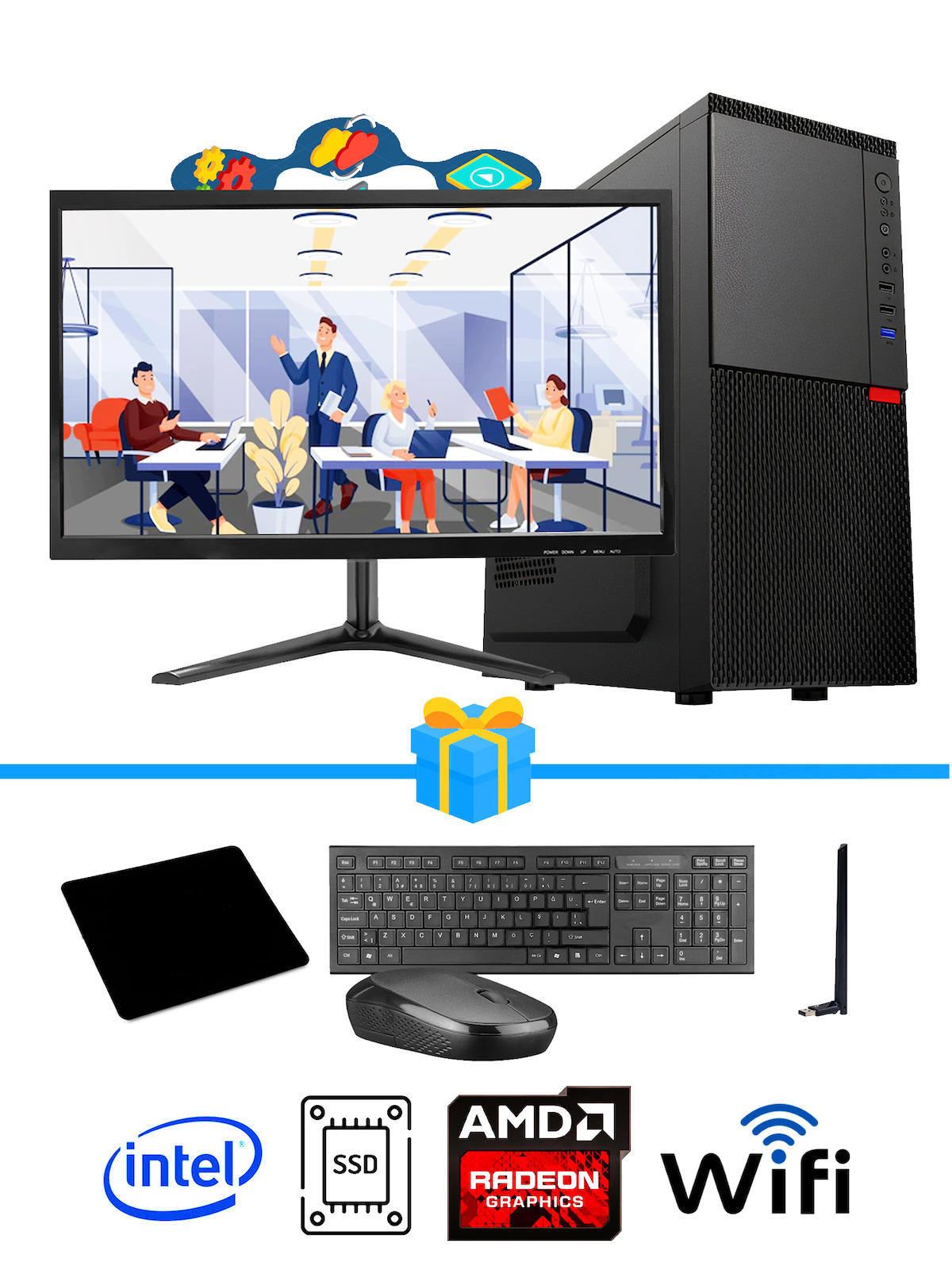Ramtech Workforce OF710-288 Harici Radeon R5 230 Ekran Kartlı AMD Ryzen 9 i7-10700F 16 GB Ram DDR4 512 GB SSD Mid Tower
FreeDos Masaüstü Bilgisayar