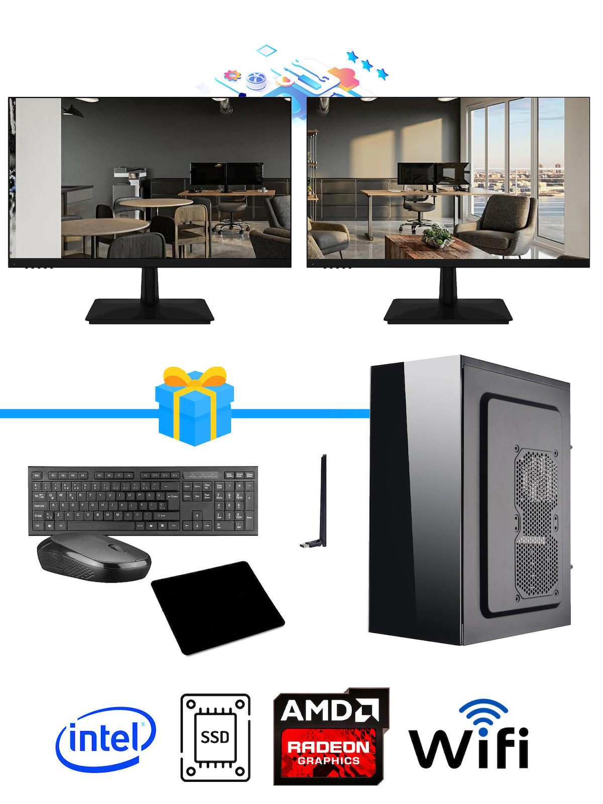 Ramtech Workforce OF710-351 Harici Radeon R5 230 Ekran Kartlı AMD Ryzen 9 i7-10700F 8 GB Ram DDR4 512 GB SSD Mid Tower
FreeDos Masaüstü Bilgisayar