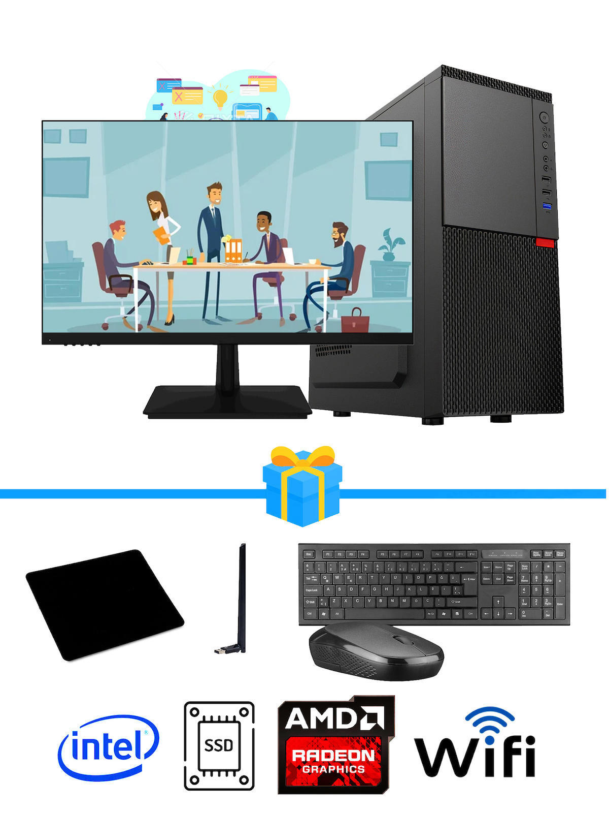 Ramtech Workforce OF710-308 Harici Radeon R5 230 Ekran Kartlı AMD Ryzen 9 i7-10700F 8 GB Ram DDR4 256 GB SSD Mid Tower
FreeDos Masaüstü Bilgisayar