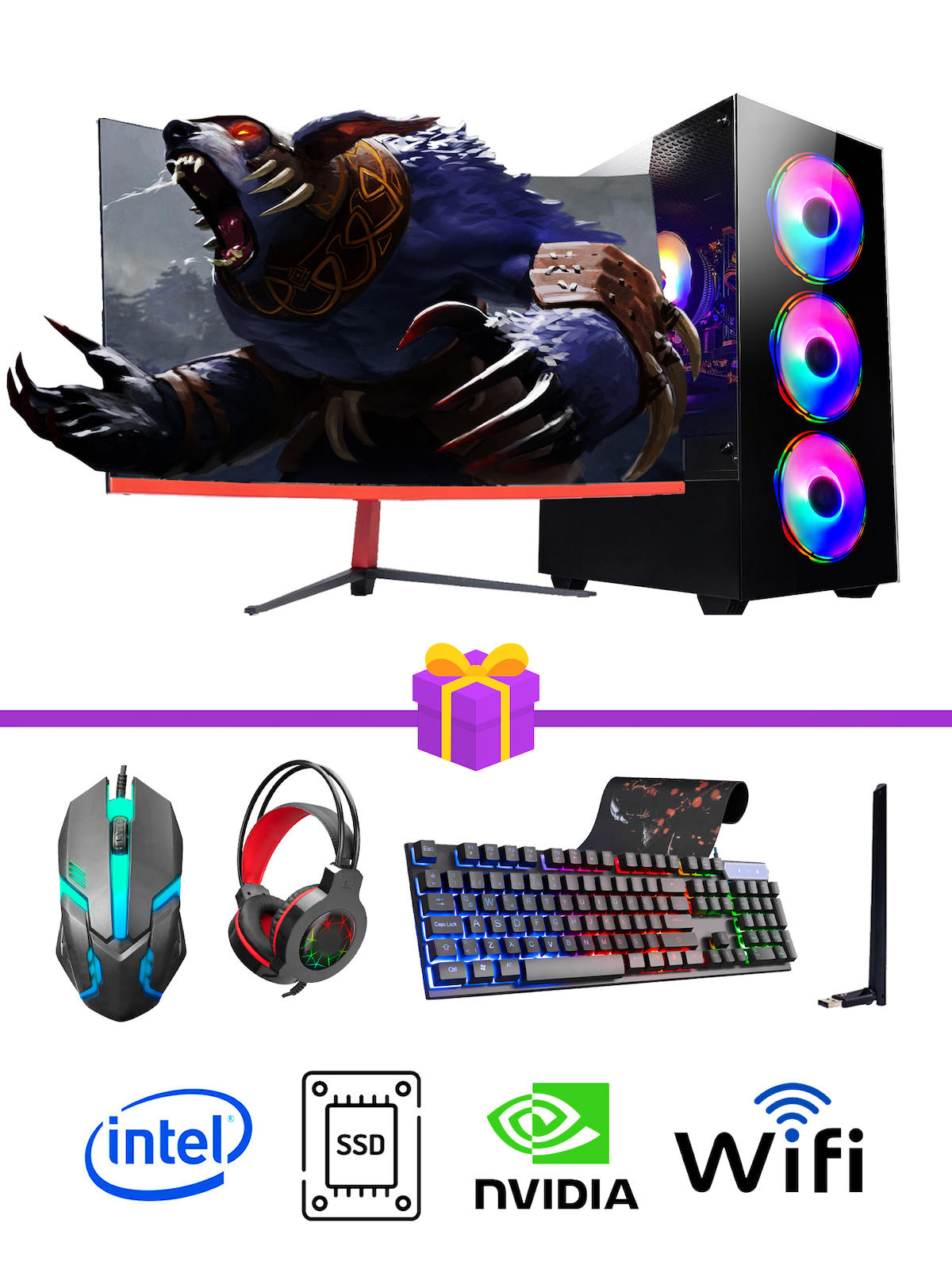 Ramtech FF536 İ Harici GeForce RTX 3050 Ekran Kartlı AMD Ryzen 9 i3 10100F 16 GB Ram DDR4 512 GB SSD Mid Tower
 FreeDos Masaüstü Bilgisayar