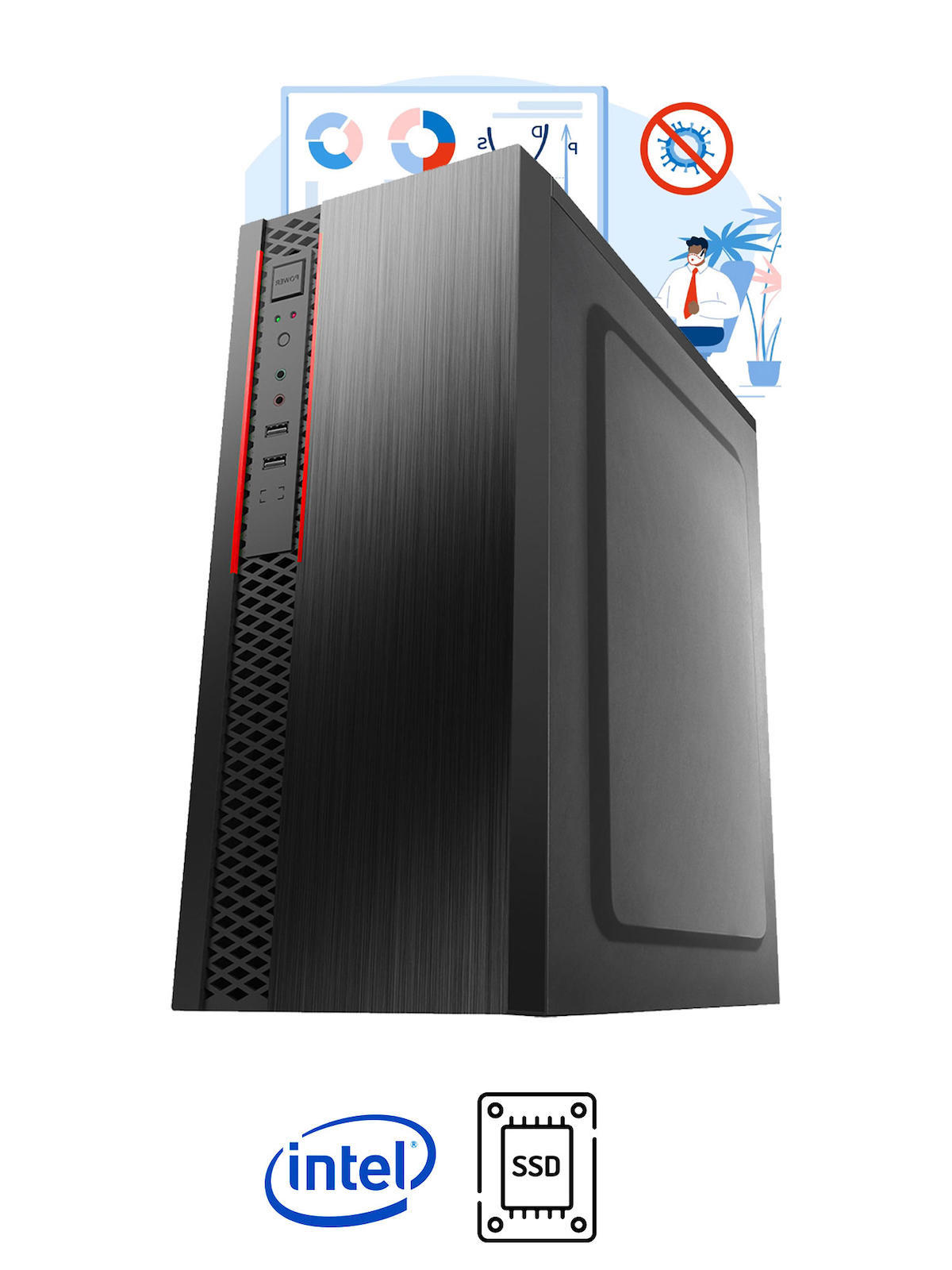 Ramtech Workforce WF431 AMD Ryzen 9 2600 8 GB Ram DDR3 128 GB SSD Mid Tower
FreeDos Masaüstü Bilgisayar