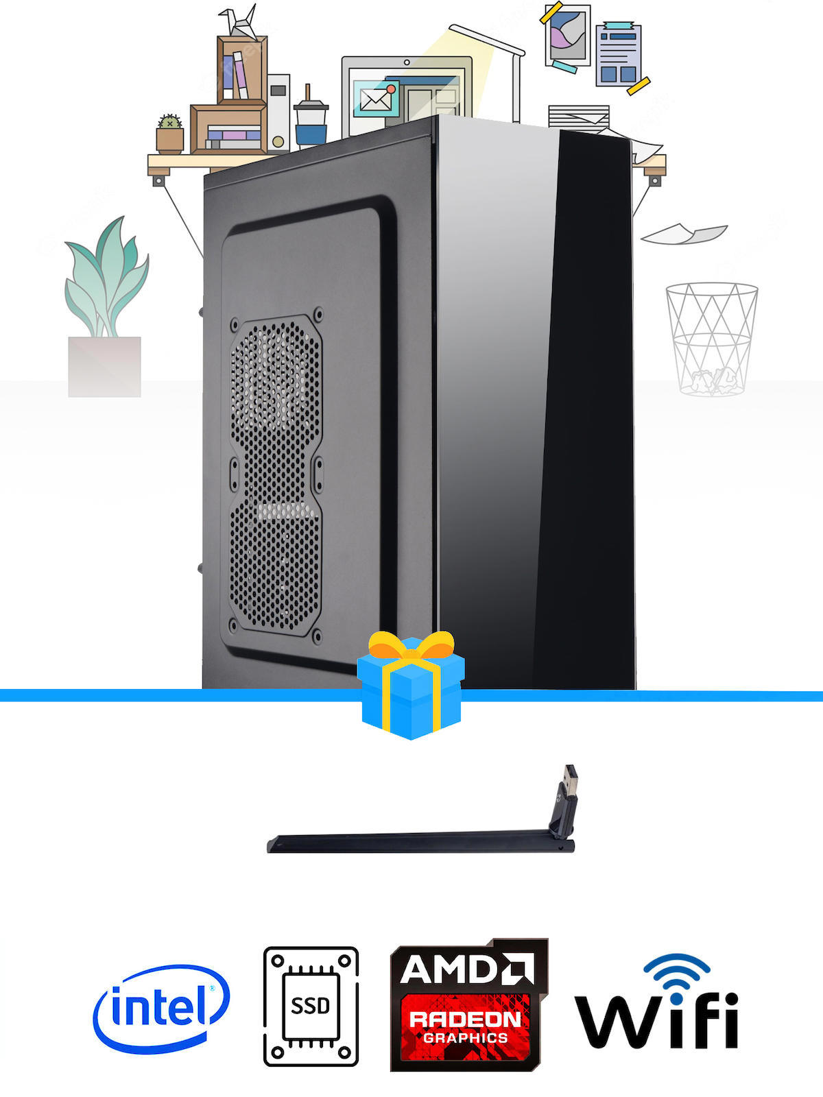 Ramtech Workforce OF310-137 Harici Radeon R5 230 Ekran Kartlı AMD Ryzen 7 i3 10100F 16 GB Ram DDR4 256 GB SSD Mid Tower
FreeDos Masaüstü Bilgisayar