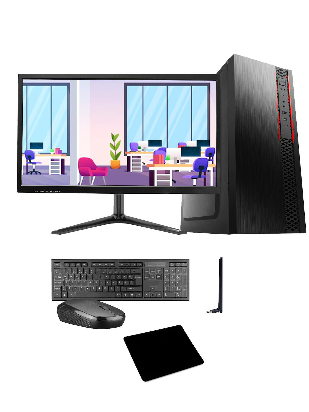 Ramtech Workforce OF510-026 Harici Radeon R5 230 Ekran Kartlı AMD Ryzen 9 i5 10400F 8 GB Ram DDR4 256 GB SSD Mid Tower
FreeDos Masaüstü Bilgisayar