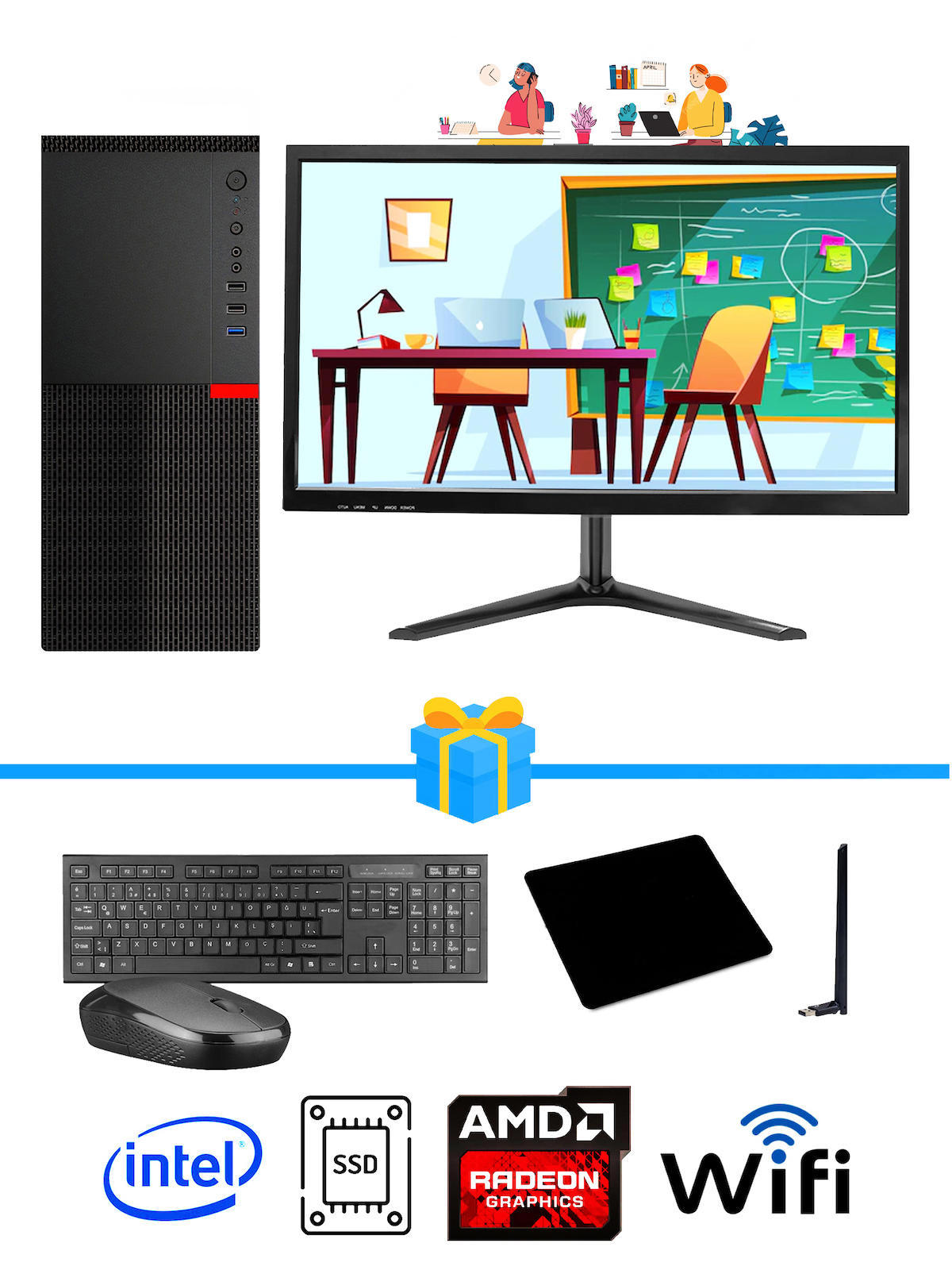 Ramtech Workforce OF310-180 Harici Radeon R5 230 Ekran Kartlı AMD Ryzen 7 i3 10100F 16 GB Ram DDR4 512 GB SSD Mid Tower
FreeDos Masaüstü Bilgisayar