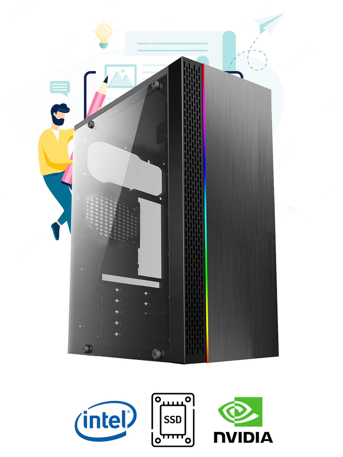 Ramtech Workforce WF320 AMD Ryzen 9 X5670 16 GB Ram DDR3 256 GB SSD Mid Tower
FreeDos Masaüstü Bilgisayar