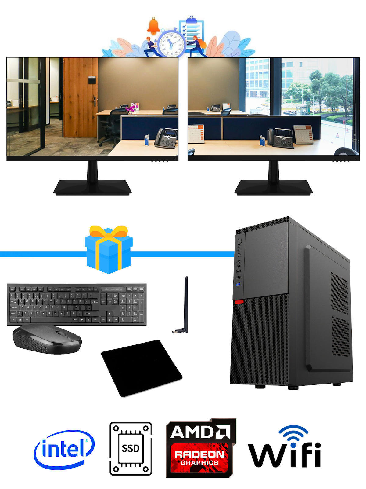 Ramtech Workforce OF710-348 Harici Radeon R5 230 Ekran Kartlı AMD Ryzen 9 i7-10700F 16 GB Ram DDR4 512 GB SSD Mid Tower
FreeDos Masaüstü Bilgisayar