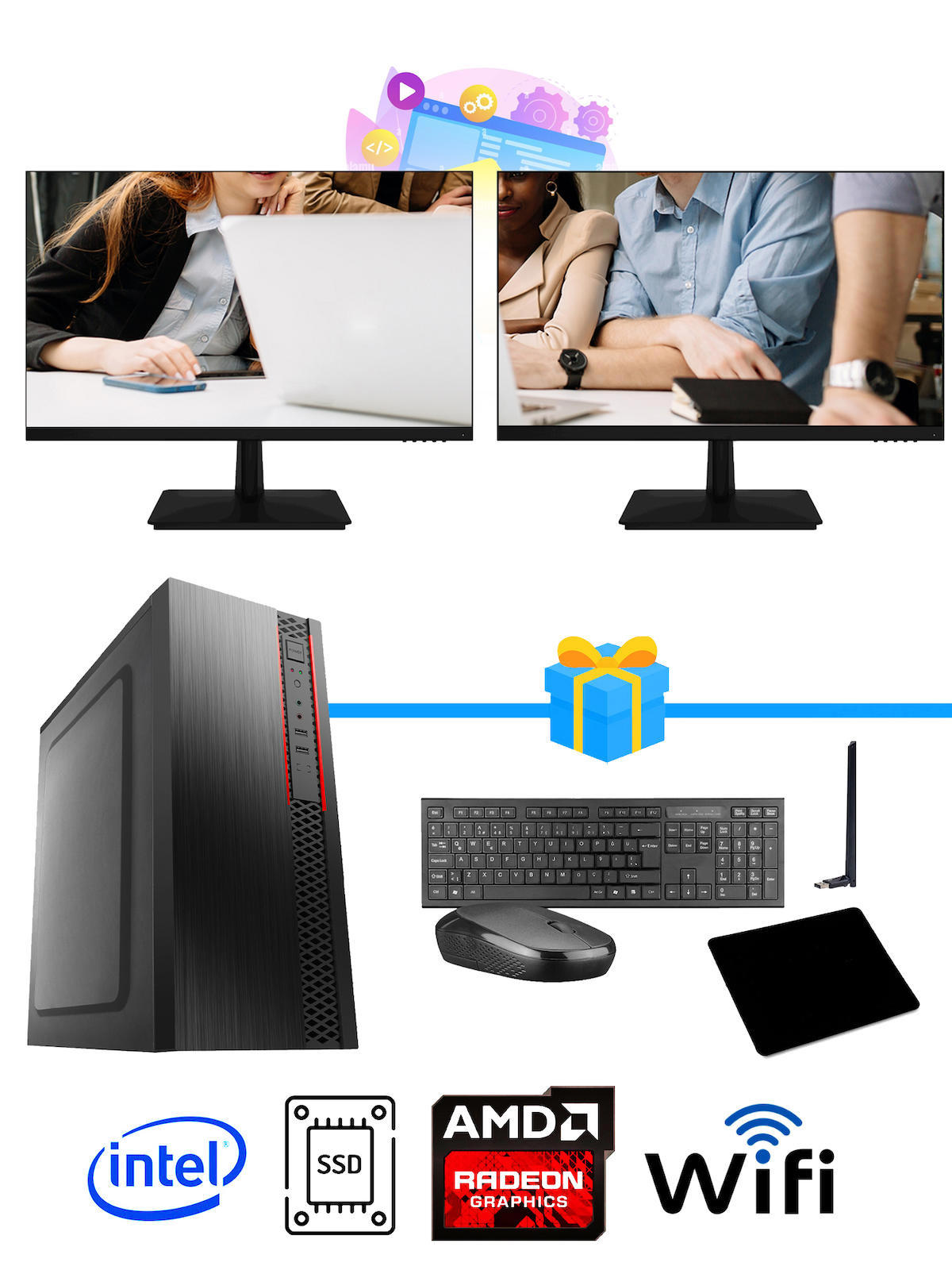 Ramtech Workforce OF510-0102 Harici Radeon R5 230 Ekran Kartlı AMD Ryzen 9 i5 10400F 16 GB Ram DDR4 512 GB SSD Mid Tower
 FreeDos Masaüstü Bilgisayar