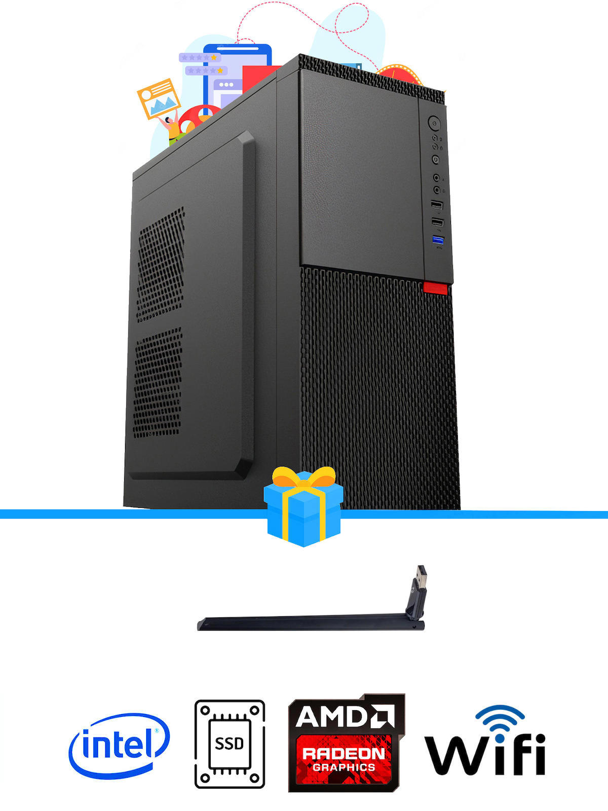 Ramtech Workforce OF710-256 Harici Radeon R5 230 Ekran Kartlı AMD Ryzen 9 i7-10700F 16 GB Ram DDR4 128 GB SSD Mid Tower
FreeDos Masaüstü Bilgisayar