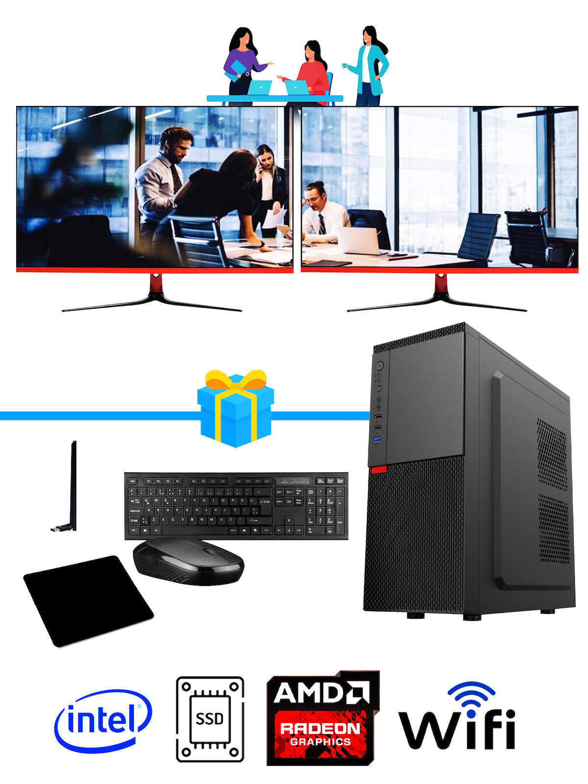Ramtech Workforce OF710-362 Harici Radeon R5 230 Ekran Kartlı AMD Ryzen 9 i7-10700F 8 GB Ram DDR4 256 GB SSD Mid Tower
FreeDos Masaüstü Bilgisayar