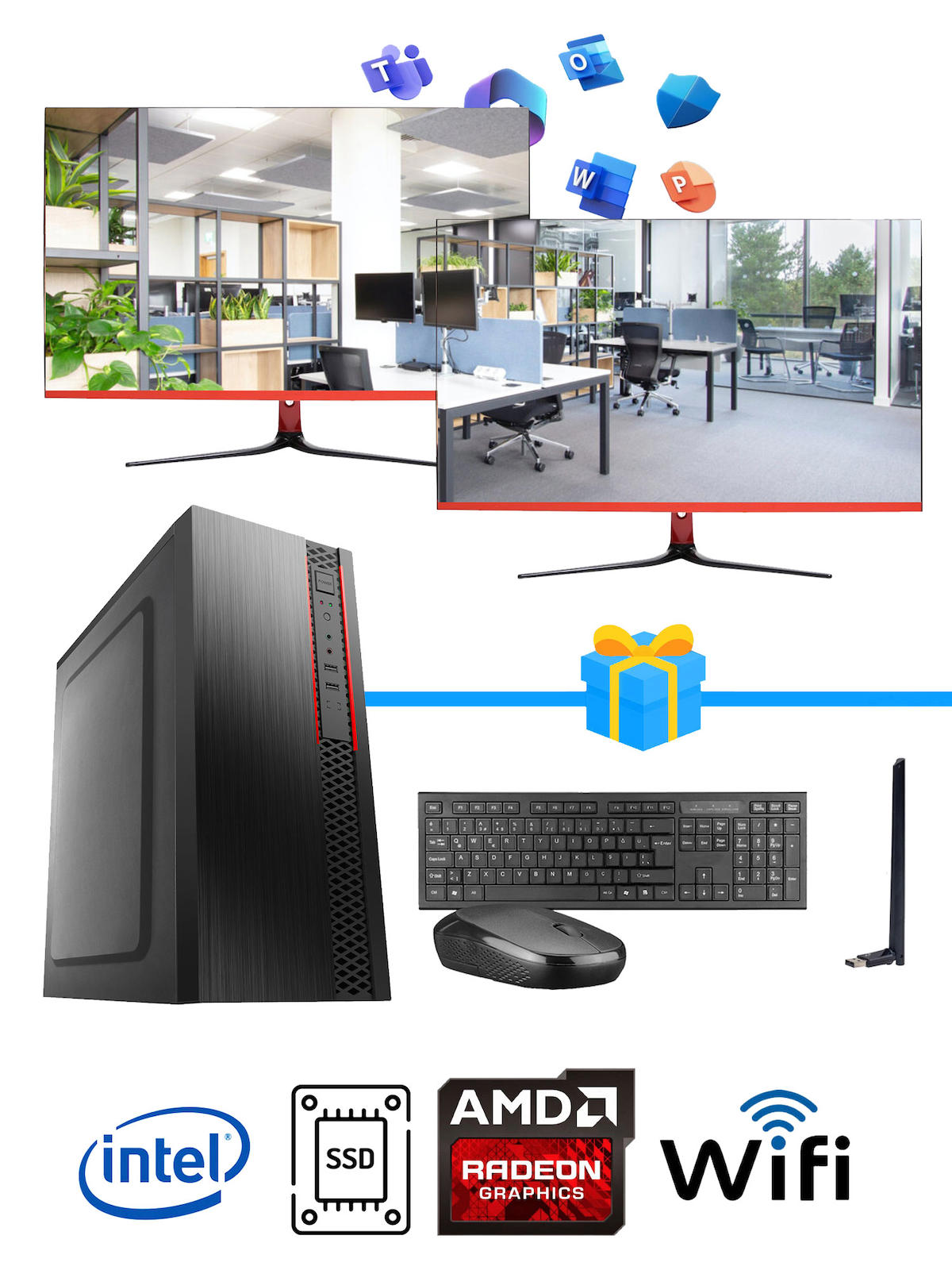 Ramtech Workforce Harici Radeon R5 230 Ekran Kartlı AMD Ryzen 9 2600 16 GB Ram DDR3 240 GB SSD Mid Tower
FreeDos Masaüstü Bilgisayar