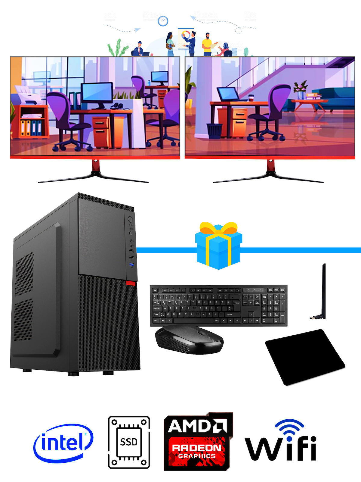 Ramtech Workforce OF710-366 Harici Radeon R5 230 Ekran Kartlı AMD Ryzen 9 i7-10700F 16 GB Ram DDR4 512 GB SSD Mid Tower
FreeDos Masaüstü Bilgisayar