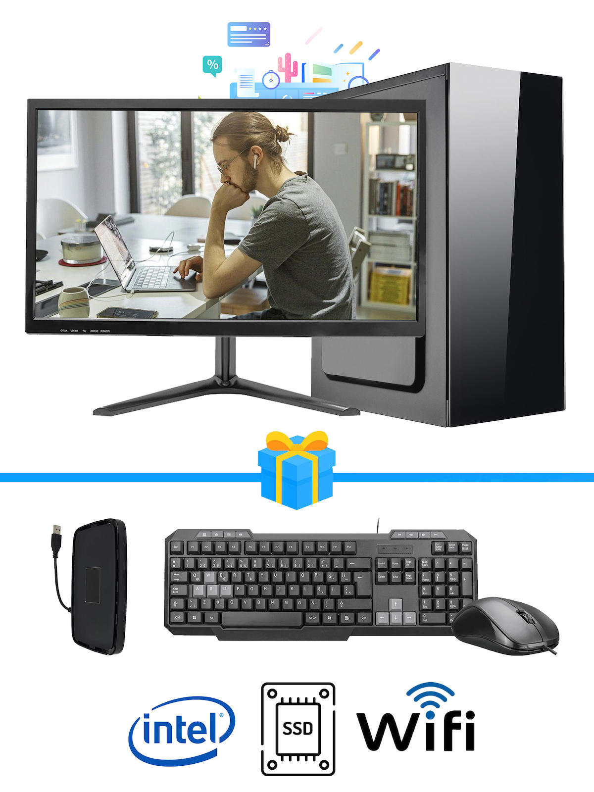Ramtech Workforce WF341 AMD Ryzen 9 i5 6500 8 GB Ram DDR4 128 GB SSD Mid Tower
FreeDos Masaüstü Bilgisayar