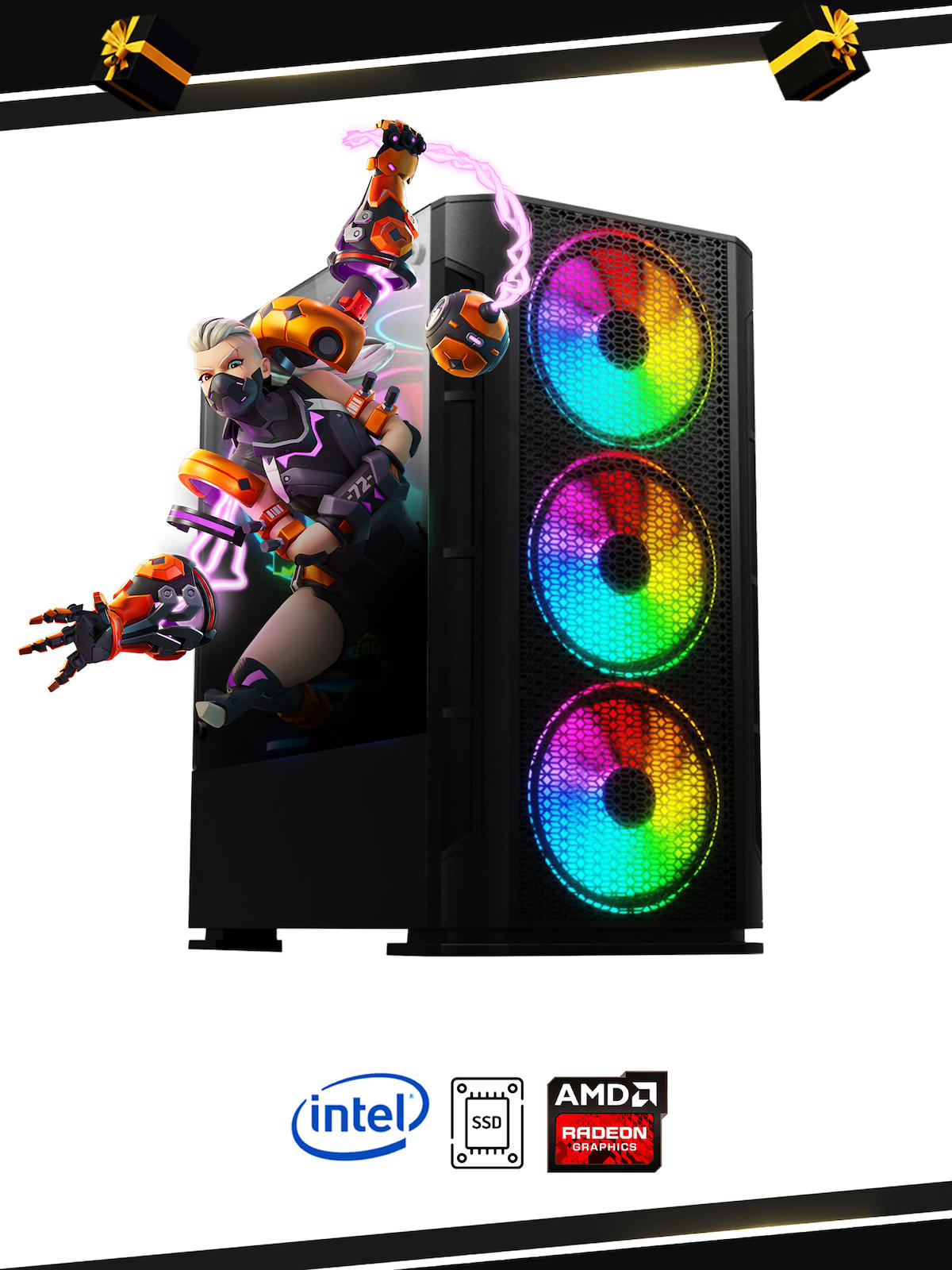 Ramtech BF580 Harici Radeon RX 580 Ekran Kartlı AMD Ryzen 9 2600 16 GB Ram DDR3 1 TB SSD Mid Tower
 FreeDos Masaüstü Bilgisayar