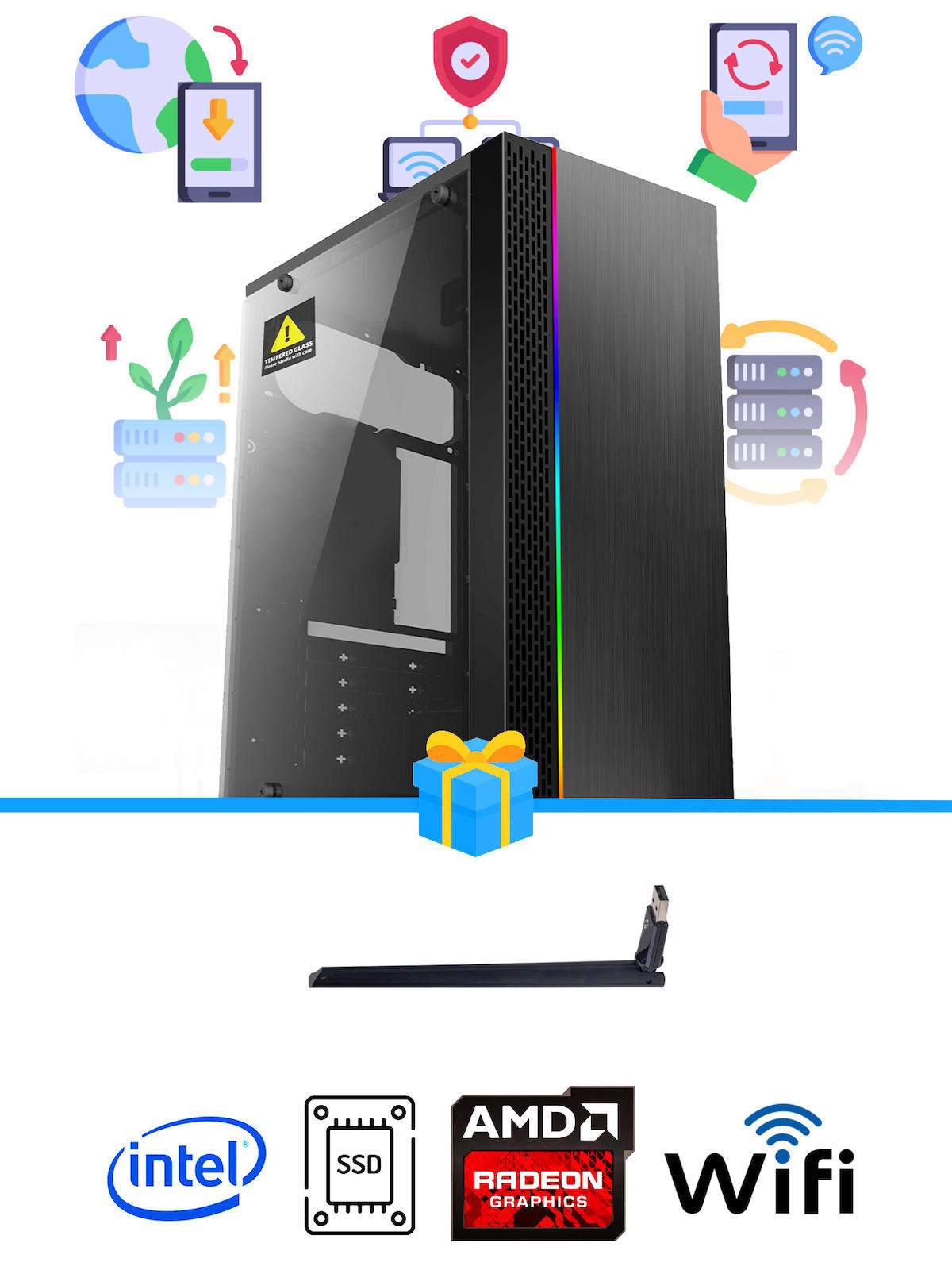 Ramtech Workforce OF310-143 Harici Radeon R5 230 Ekran Kartlı AMD Ryzen 7 i3 10100F 16 GB Ram DDR4 256 GB SSD Mid Tower
 FreeDos Masaüstü Bilgisayar