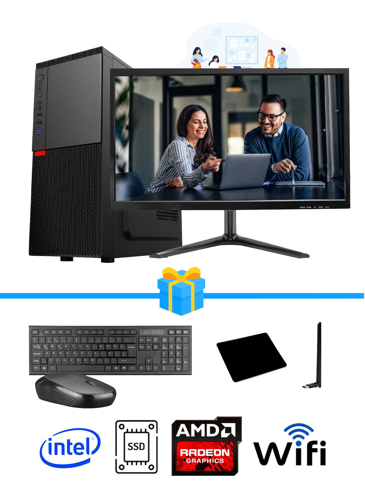 Ramtech Workforce OF310-154 Harici Radeon R5 230 Ekran Kartlı AMD Ryzen 7 i3 10100F 16 GB Ram DDR4 128 GB SSD Mid Tower
FreeDos Masaüstü Bilgisayar