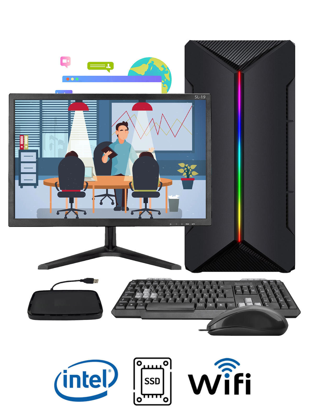 Ramtech Workforce WF162 AMD Ryzen 9 i3-2100 16 GB Ram DDR3 256 GB SSD Mid Tower
 FreeDos Masaüstü Bilgisayar