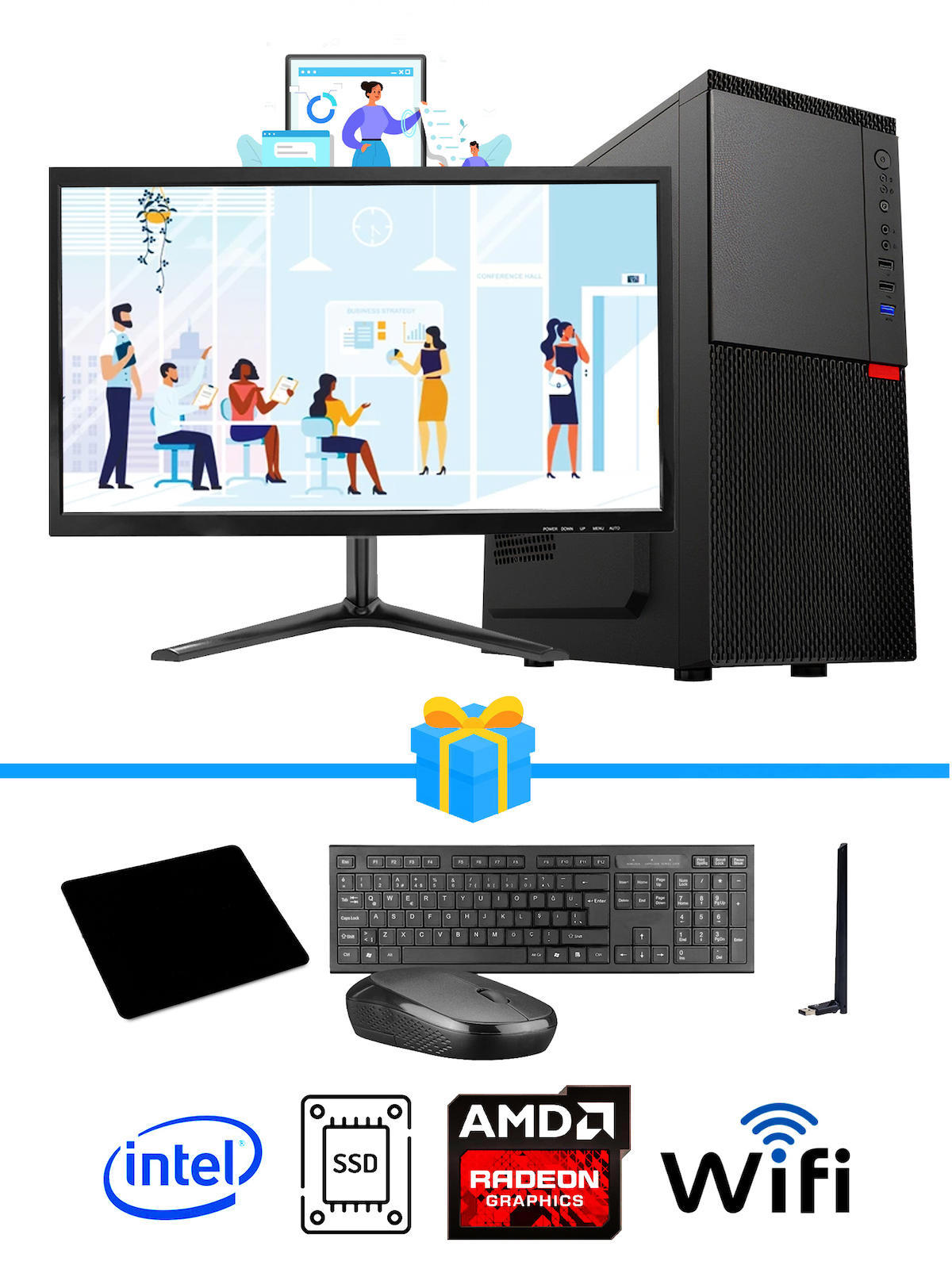 Ramtech Workforce OF710-280 Harici Radeon R5 230 Ekran Kartlı AMD Ryzen 9 i7-10700F 16 GB Ram DDR4 128 GB SSD Mid Tower
FreeDos Masaüstü Bilgisayar