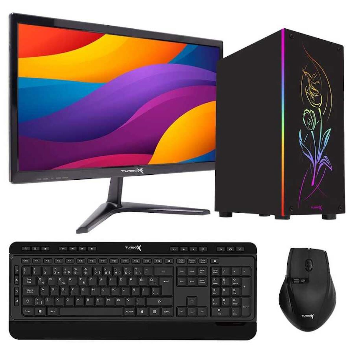 Turbox Tx1090 Paylaşımlı HD Graphics Ekran Kartlı Intel Core i3 4130 8 GB Ram DDR3 128 GB SSD Mid Tower
 FreeDos Masaüstü Bilgisayar