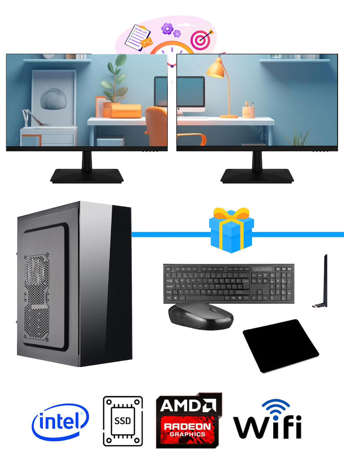 Ramtech Workforce OF710-355 Harici Radeon R5 230 Ekran Kartlı AMD Ryzen 9 i7-10700F 8 GB Ram DDR4 128 GB SSD Mid Tower
FreeDos Masaüstü Bilgisayar