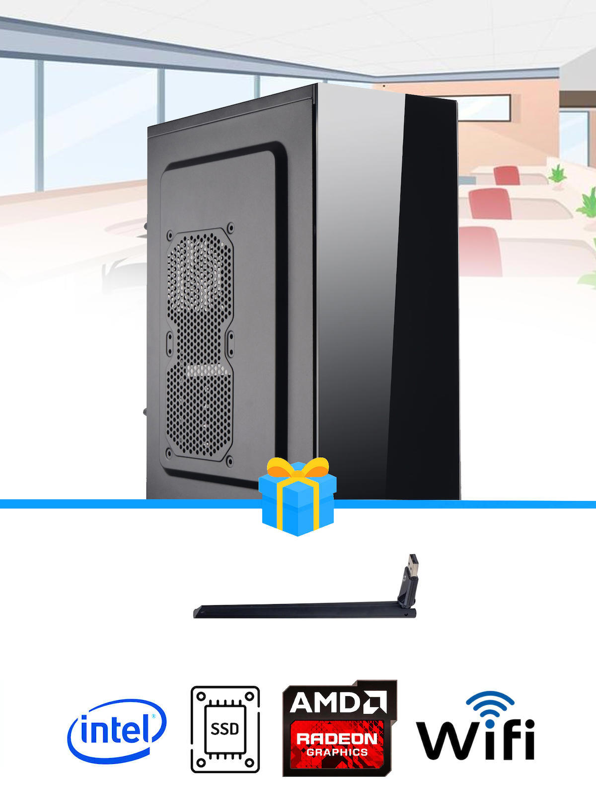 Ramtech Workforce OF310-129 Harici Radeon R5 230 Ekran Kartlı AMD Ryzen 7 i3 10100F 8 GB Ram DDR4 512 GB SSD Mid Tower
 FreeDos Masaüstü Bilgisayar