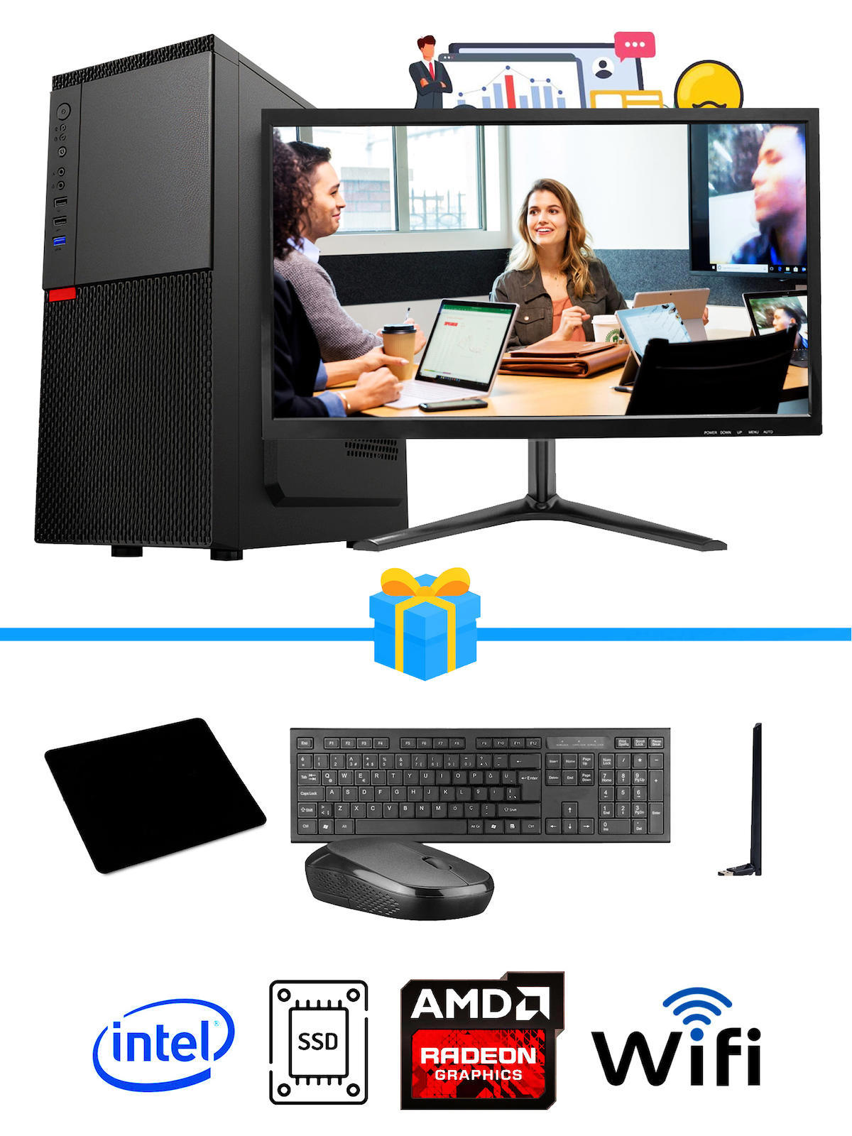 Ramtech Workforce OF710-294 Harici Radeon R5 230 Ekran Kartlı AMD Ryzen 9 i7-10700F 16 GB Ram DDR4 512 GB SSD Mid Tower
FreeDos Masaüstü Bilgisayar
