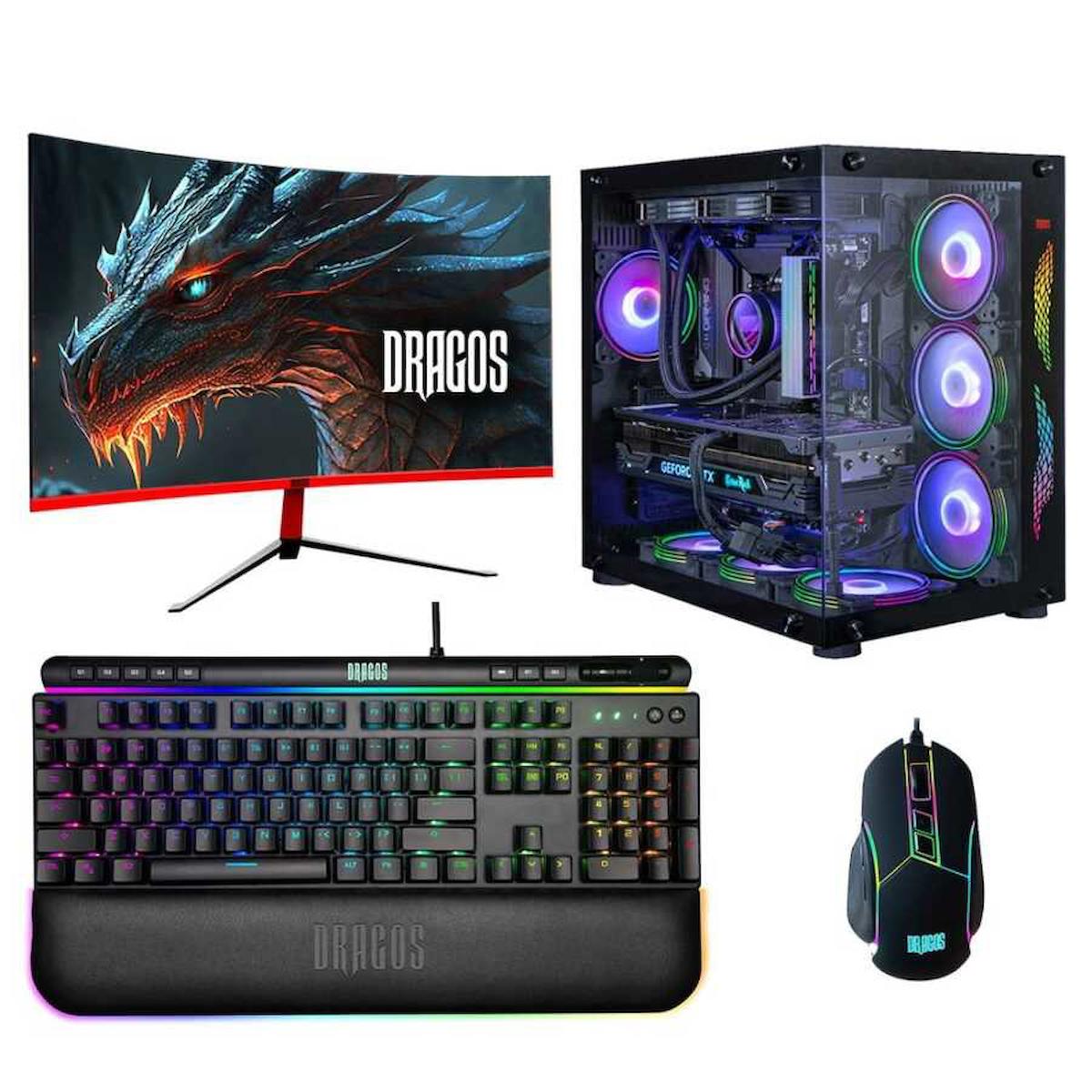 Dragos DRx2665 Harici GeForce RTX 3070 Ti Ekran Kartlı AMD Ryzen 7 i7 13700 64 GB Ram DDR4 1 TB SSD Mid Tower FreeDos Masaüstü Bilgisayar