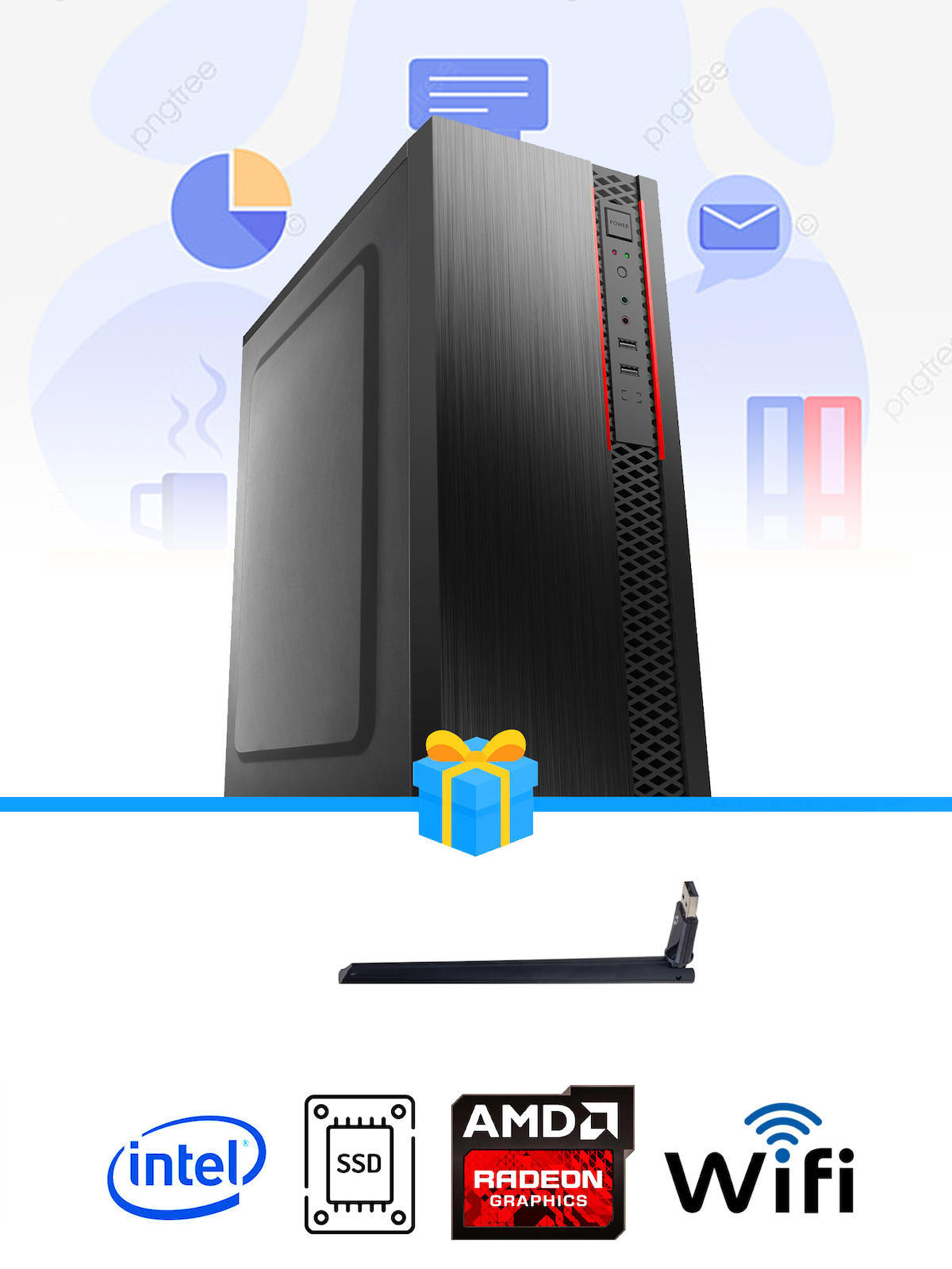 Ramtech Workforce OF510-010 Harici Radeon R5 230 Ekran Kartlı AMD Ryzen 9 i5 10400F 16 GB Ram DDR4 128 GB SSD Mid Tower
FreeDos Masaüstü Bilgisayar
