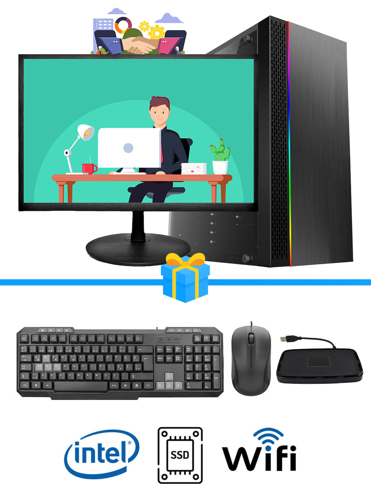 Ramtech Workforce WF197 AMD Ryzen 9 i3 2120 8 GB Ram DDR3 128 GB SSD Mid Tower
FreeDos Masaüstü Bilgisayar