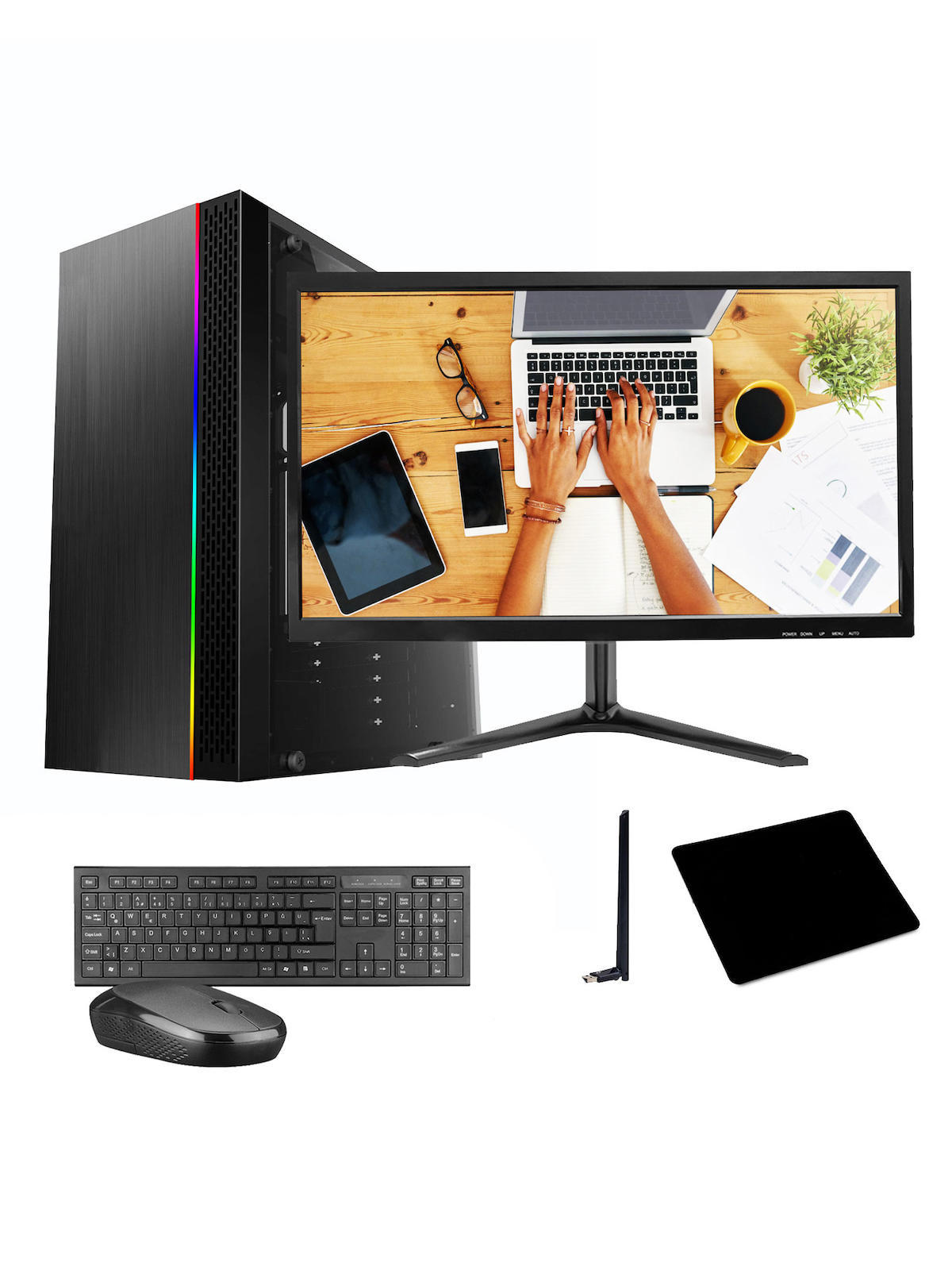 Ramtech Workforce OF510-039 Harici Radeon R5 230 Ekran Kartlı AMD Ryzen 9 i5 10400F 8 GB Ram DDR4 512 GB SSD Mid Tower
 FreeDos Masaüstü Bilgisayar