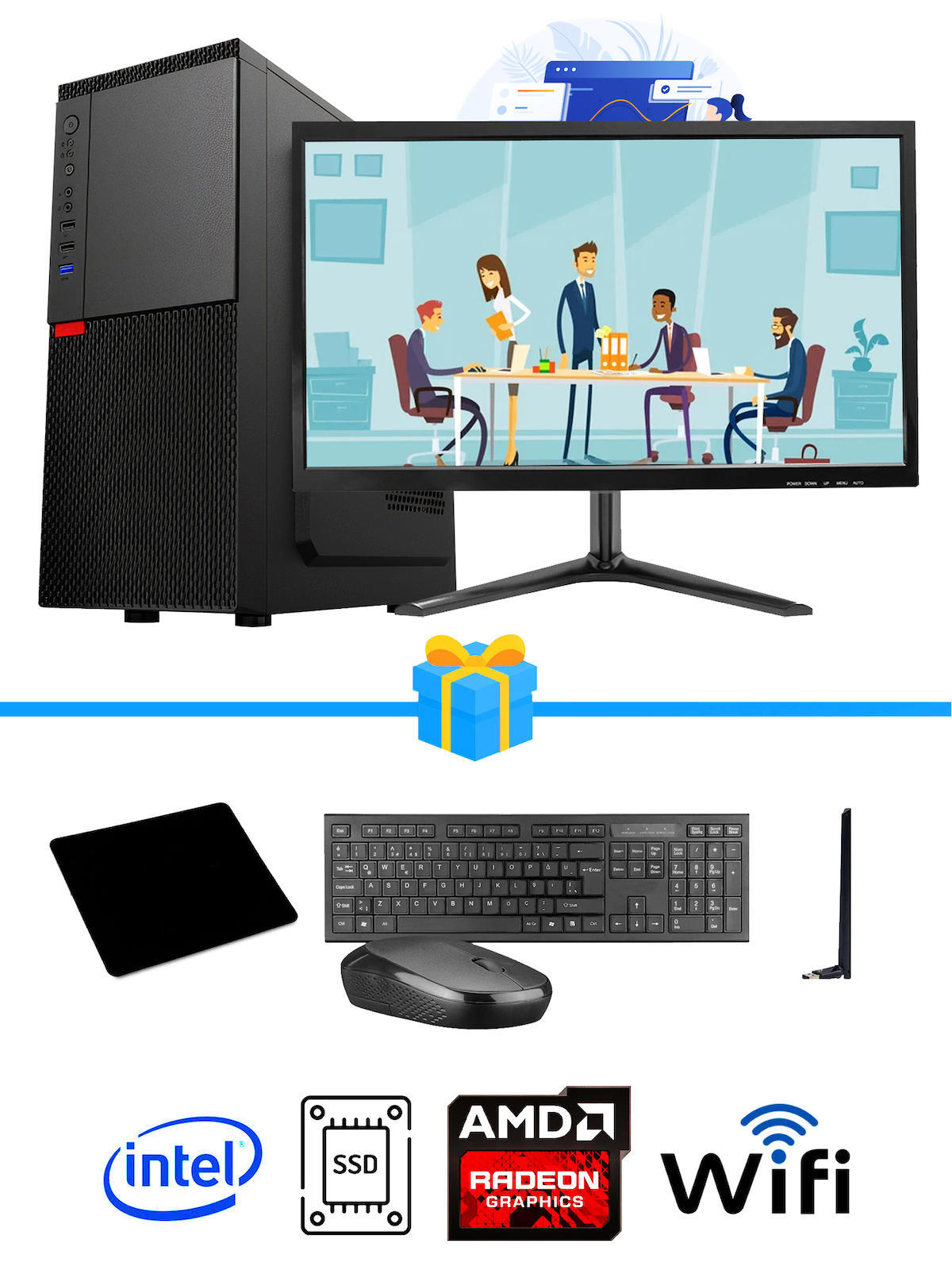 Ramtech Workforce OF710-298 Harici Radeon R5 230 Ekran Kartlı AMD Ryzen 9 i7-10700F 16 GB Ram DDR4 128 GB SSD Mid Tower
FreeDos Masaüstü Bilgisayar