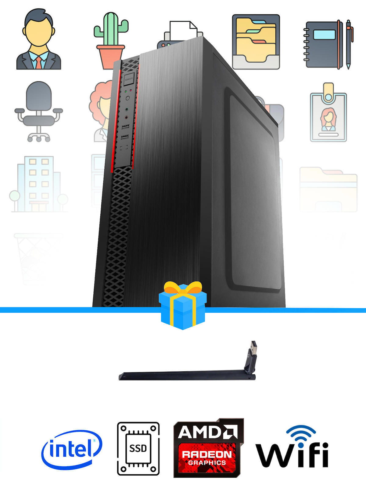 Ramtech Workforce OF310-136 Harici Radeon R5 230 Ekran Kartlı AMD Ryzen 7 i3 10100F 16 GB Ram DDR4 128 GB SSD Mid Tower
FreeDos Masaüstü Bilgisayar
