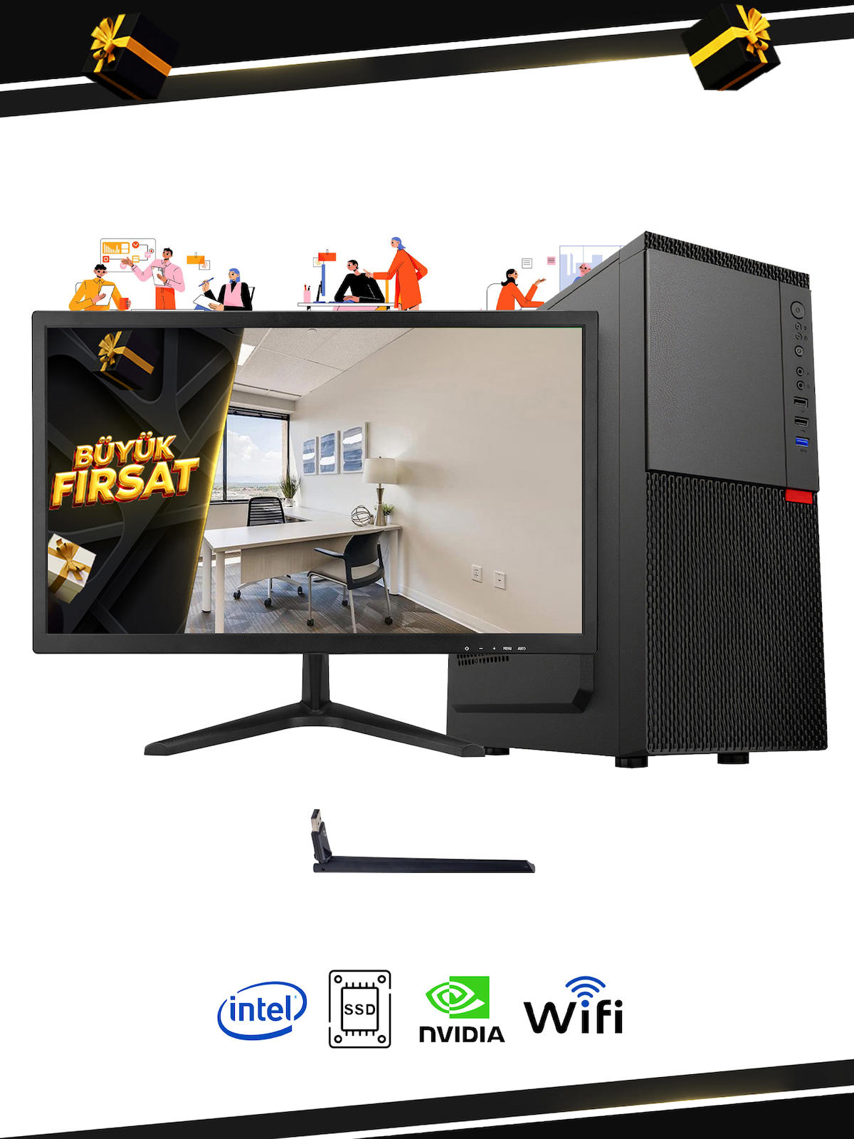 Ramtech OF590-101 PLUS Paylaşımlı UHD Graphics 610 Ekran Kartlı AMD Ryzen 9 i5 9400 16 GB Ram DDR4 512 GB SSD Mid Tower
FreeDos Masaüstü Bilgisayar