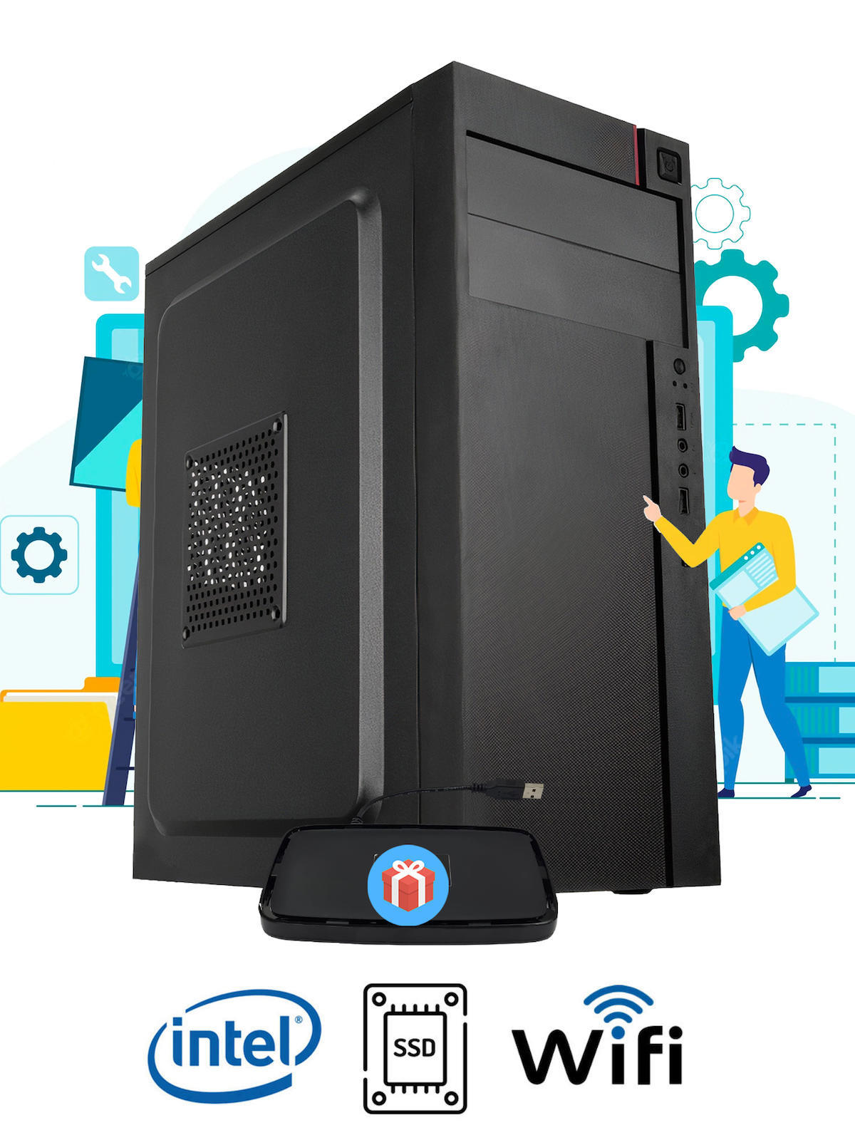 Ramtech Workforce WF208 AMD Ryzen 9 i3-2100 8 GB Ram DDR3 256 GB SSD Mid Tower
 FreeDos Masaüstü Bilgisayar