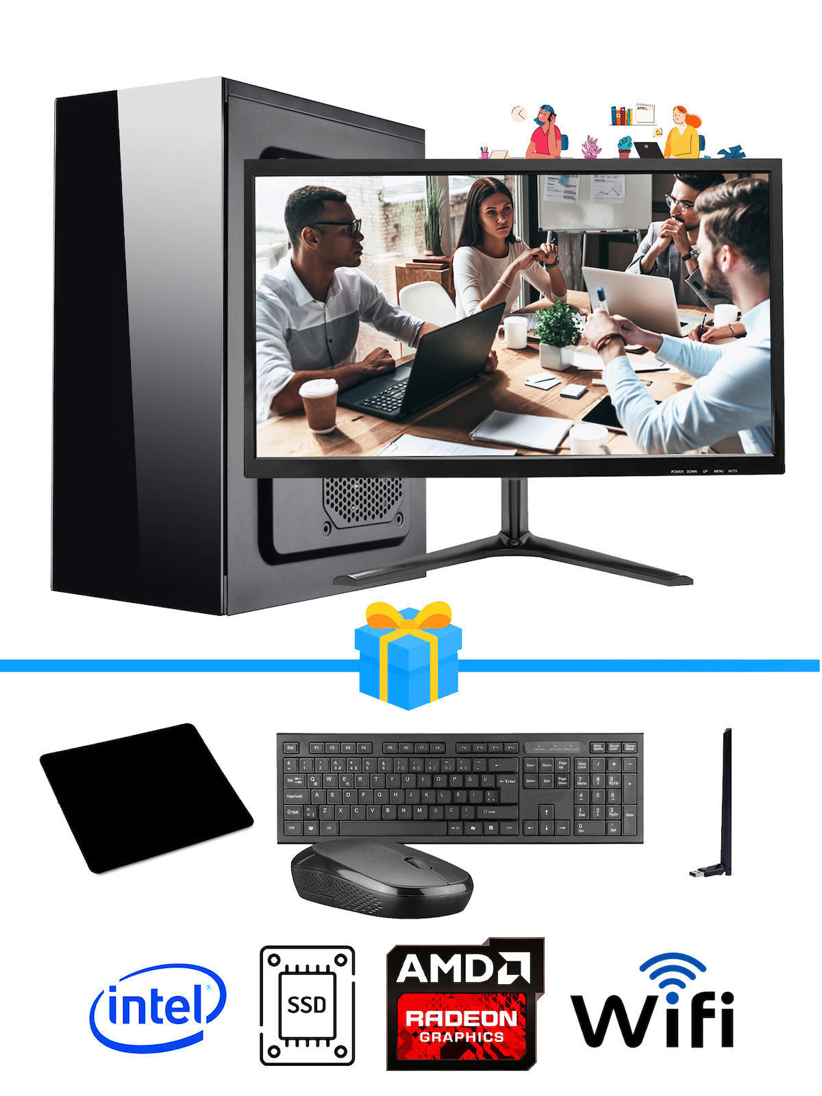 Ramtech Workforce OF310-149 Harici Radeon R5 230 Ekran Kartlı AMD Ryzen 7 i3 10100F 16 GB Ram DDR4 256 GB SSD Mid Tower
FreeDos Masaüstü Bilgisayar