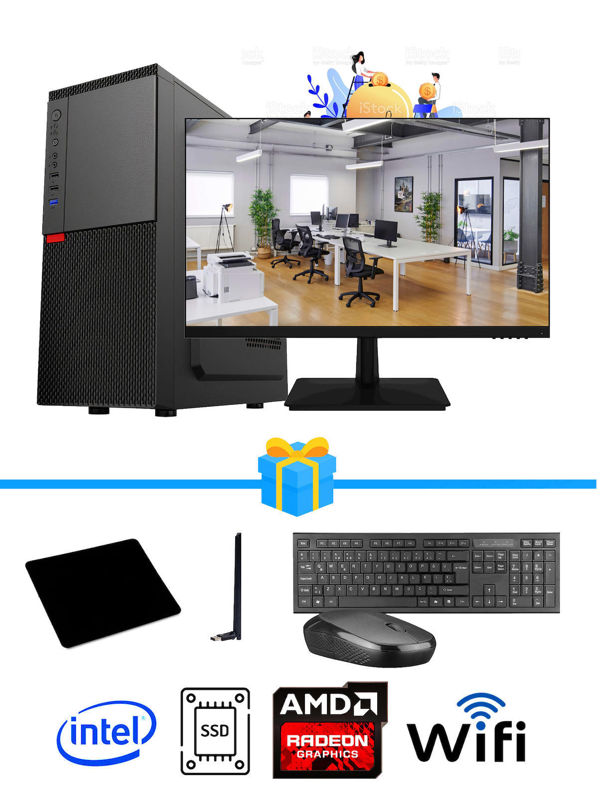 Ramtech Workforce OF710-320 Harici Radeon R5 230 Ekran Kartlı AMD Ryzen 9 i7-10700F 8 GB Ram DDR4 256 GB SSD Mid Tower
FreeDos Masaüstü Bilgisayar