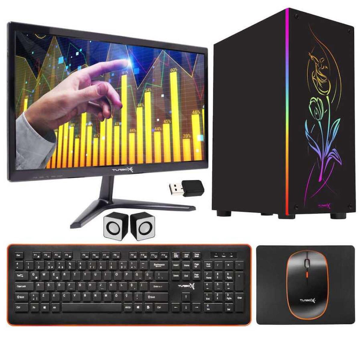 Turbox Tx1988 Paylaşımlı HD Graphics Ekran Kartlı Intel Core i5 650 8 GB Ram DDR3 256 GB SSD Mid Tower
 FreeDos Masaüstü Bilgisayar