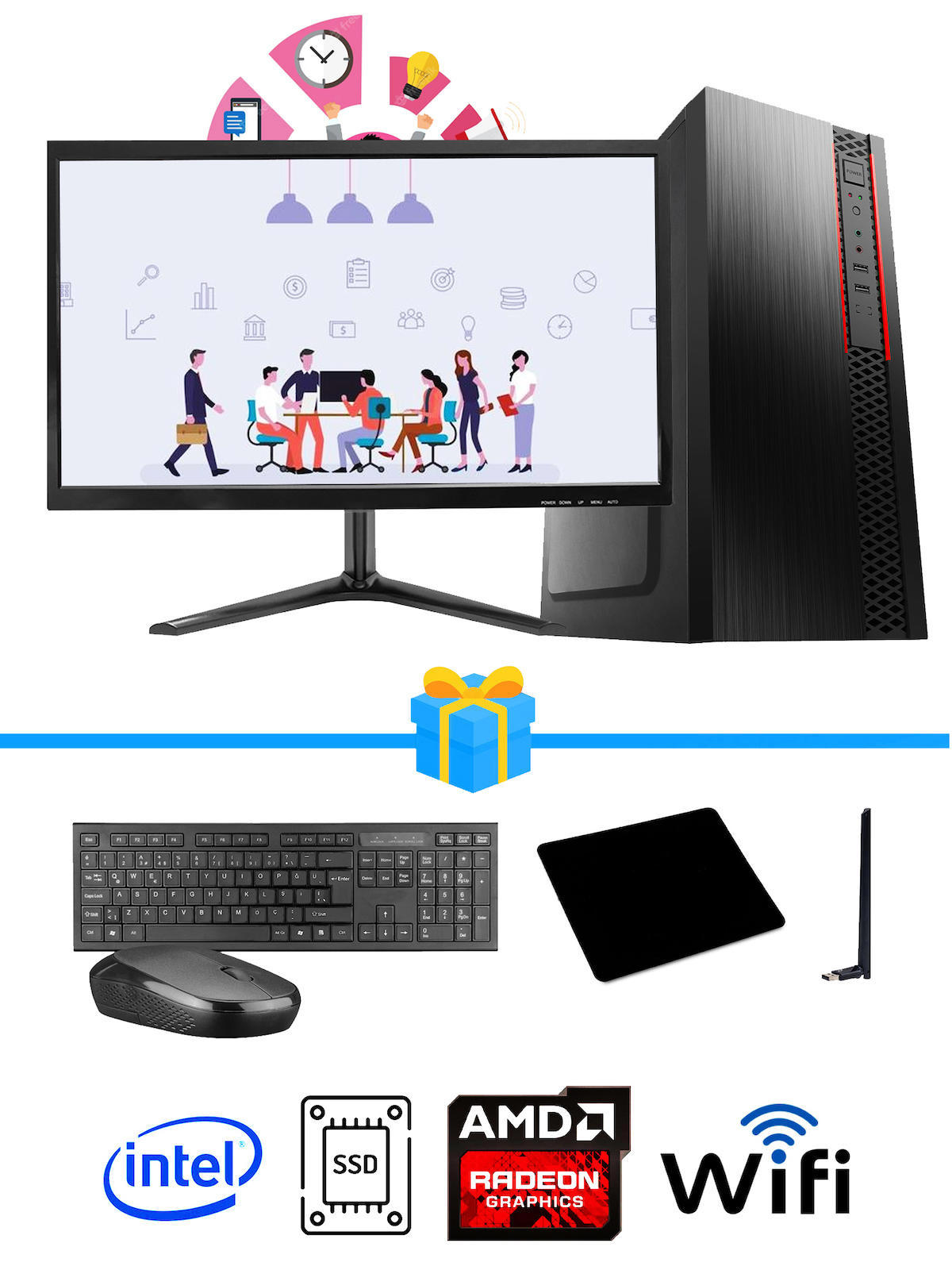 Ramtech Workforce OF710-278 Harici Radeon R5 230 Ekran Kartlı AMD Ryzen 9 i7-10700F 8 GB Ram DDR4 256 GB SSD Mid Tower
FreeDos Masaüstü Bilgisayar